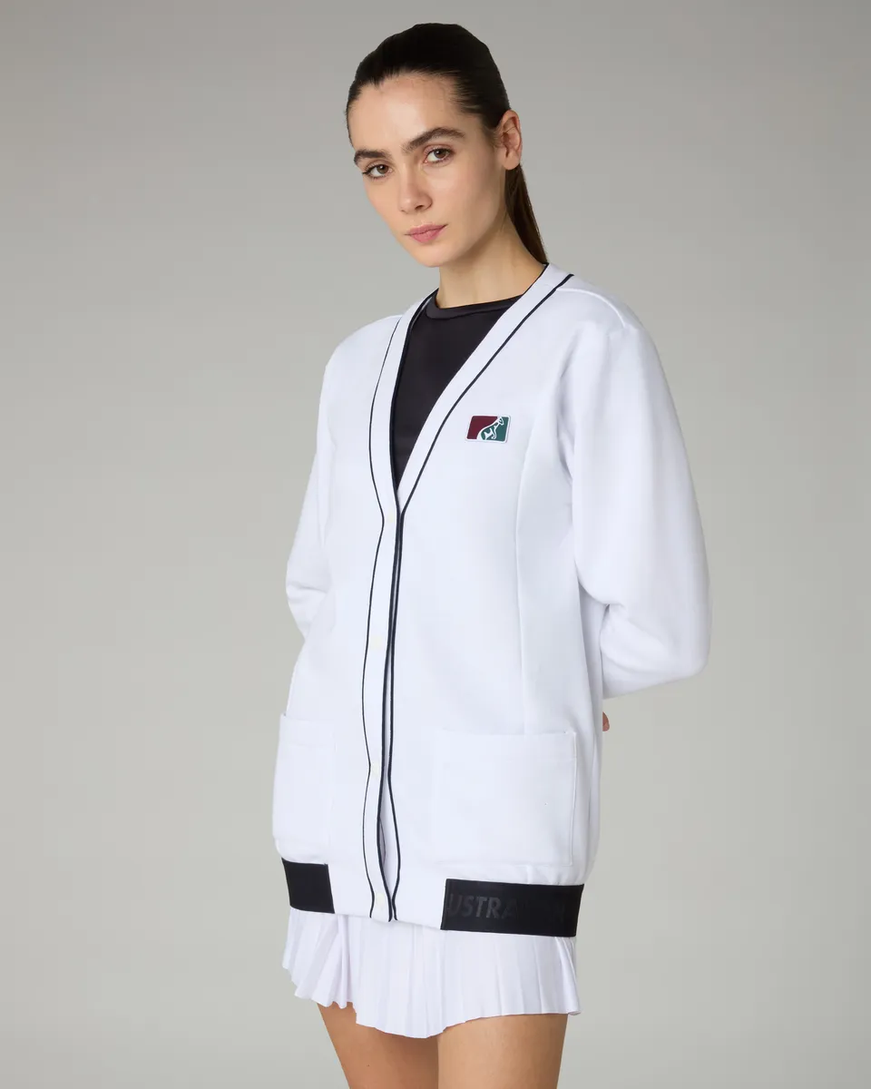 australian-classic-cardigan-felpa-invernale-bianca image 1