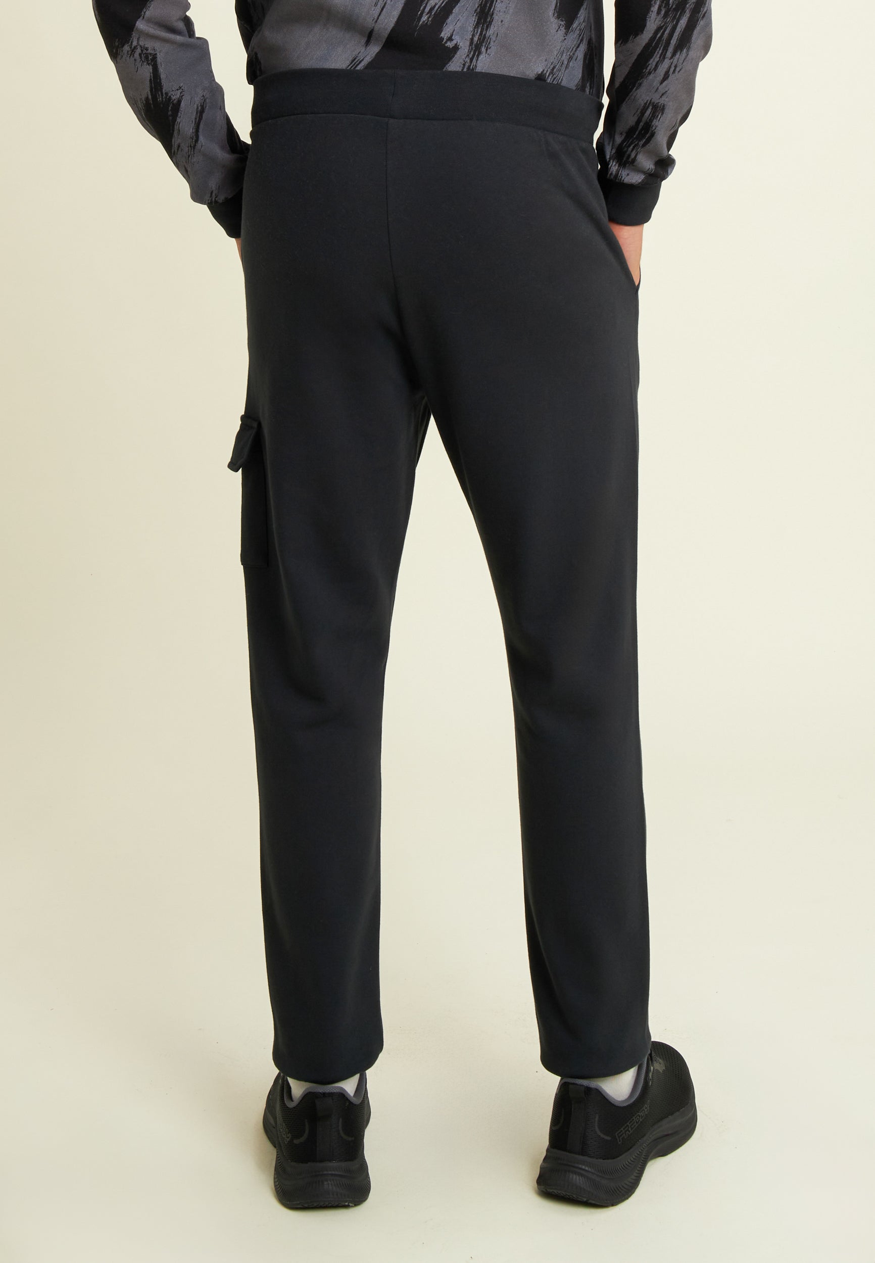 freddy-pantaloni-jogger-uomo-felpa-cotone-tasca-cargo-polsino image 3