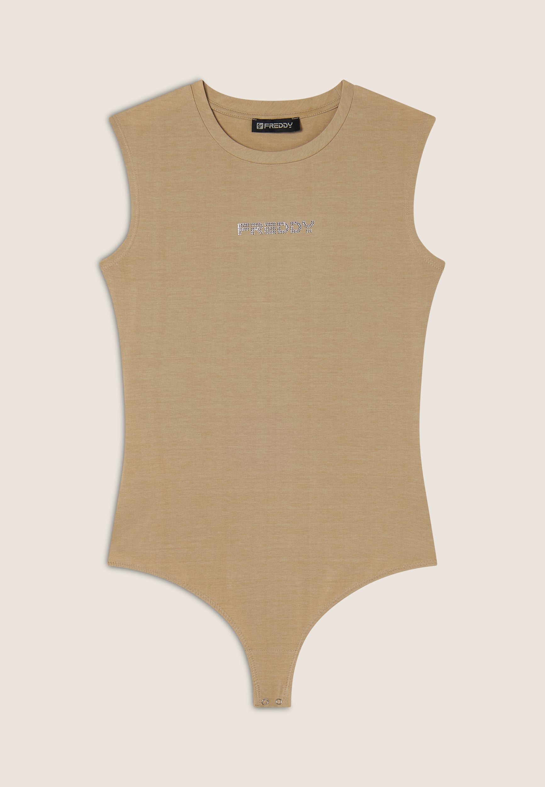 freddy-wr-up-body-senza-maniche-slim-jersey-con-logo-strass image 6