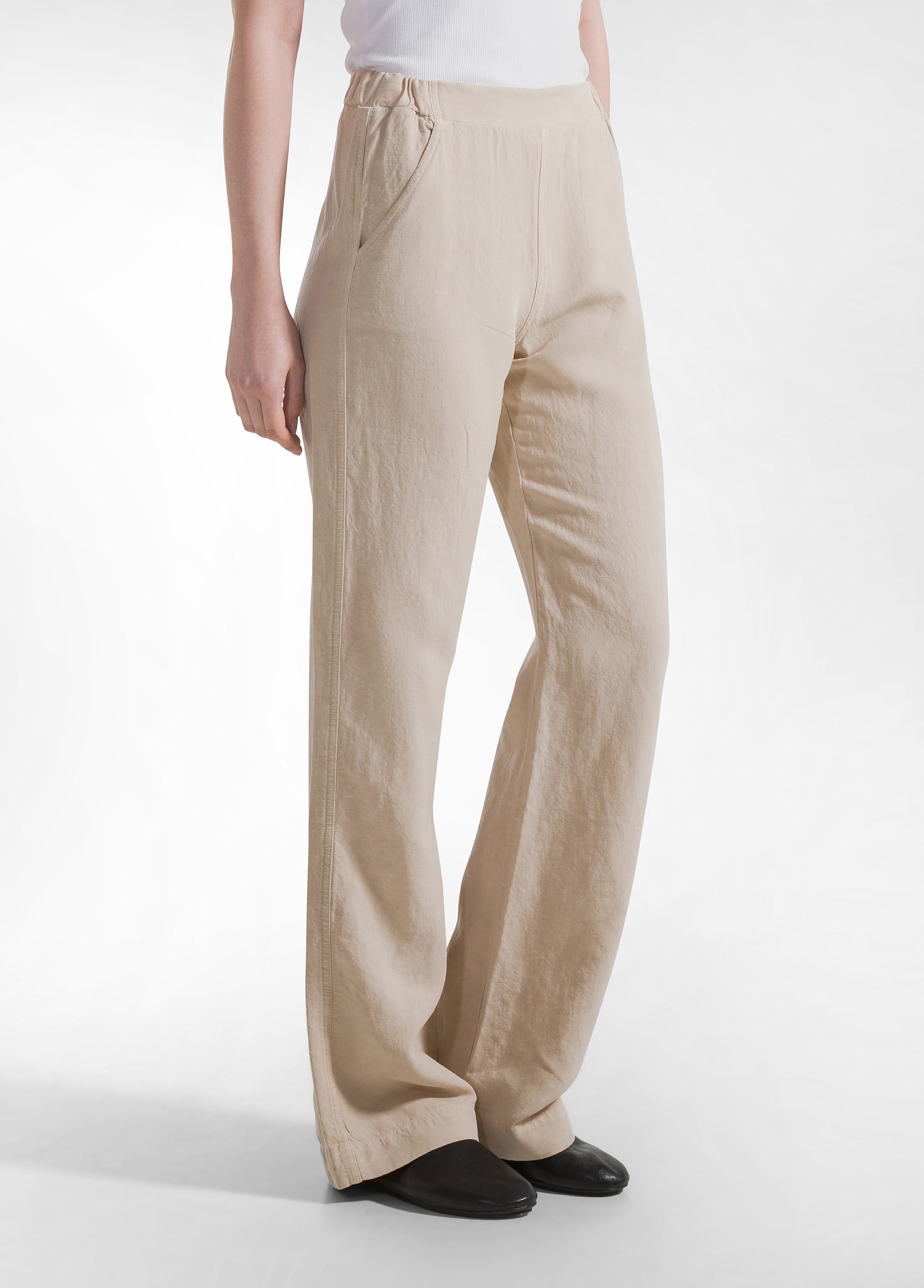 deha-pantalone-leisure-misto-lino-e-lyocell-beige image 2