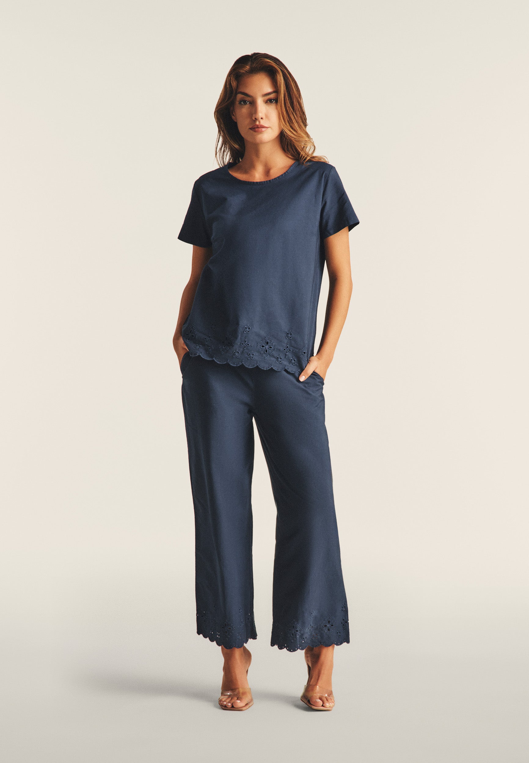 freddy-t-shirt-regular-in-cotone-con-ricami-sangallo image 2