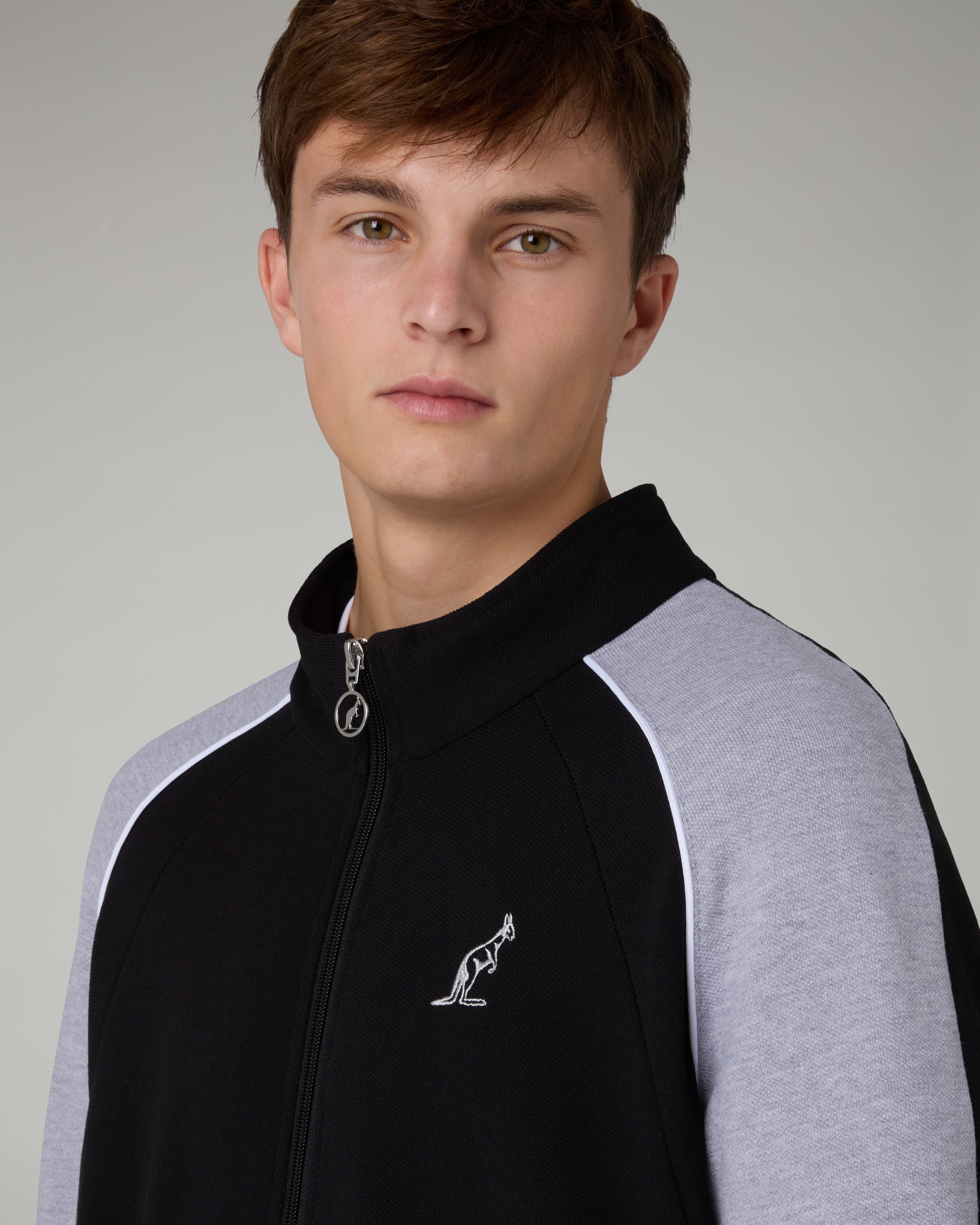 australian-posh-piquet-tracksuit-tuta-nera-garzato-con-zip image 4