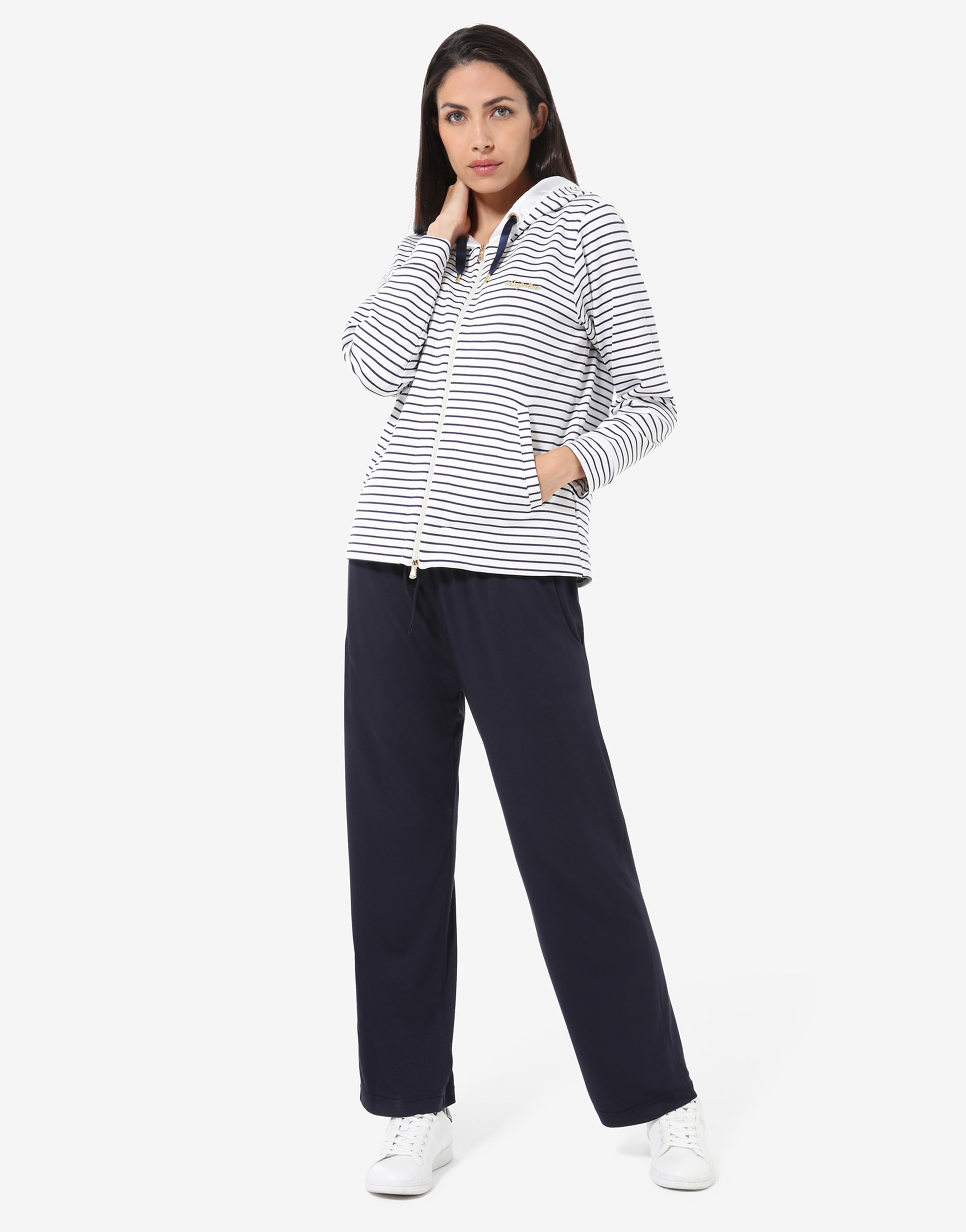 australian-striped-tracksuit-essential-tuta-blu-navy-in-poliviscosa image 1
