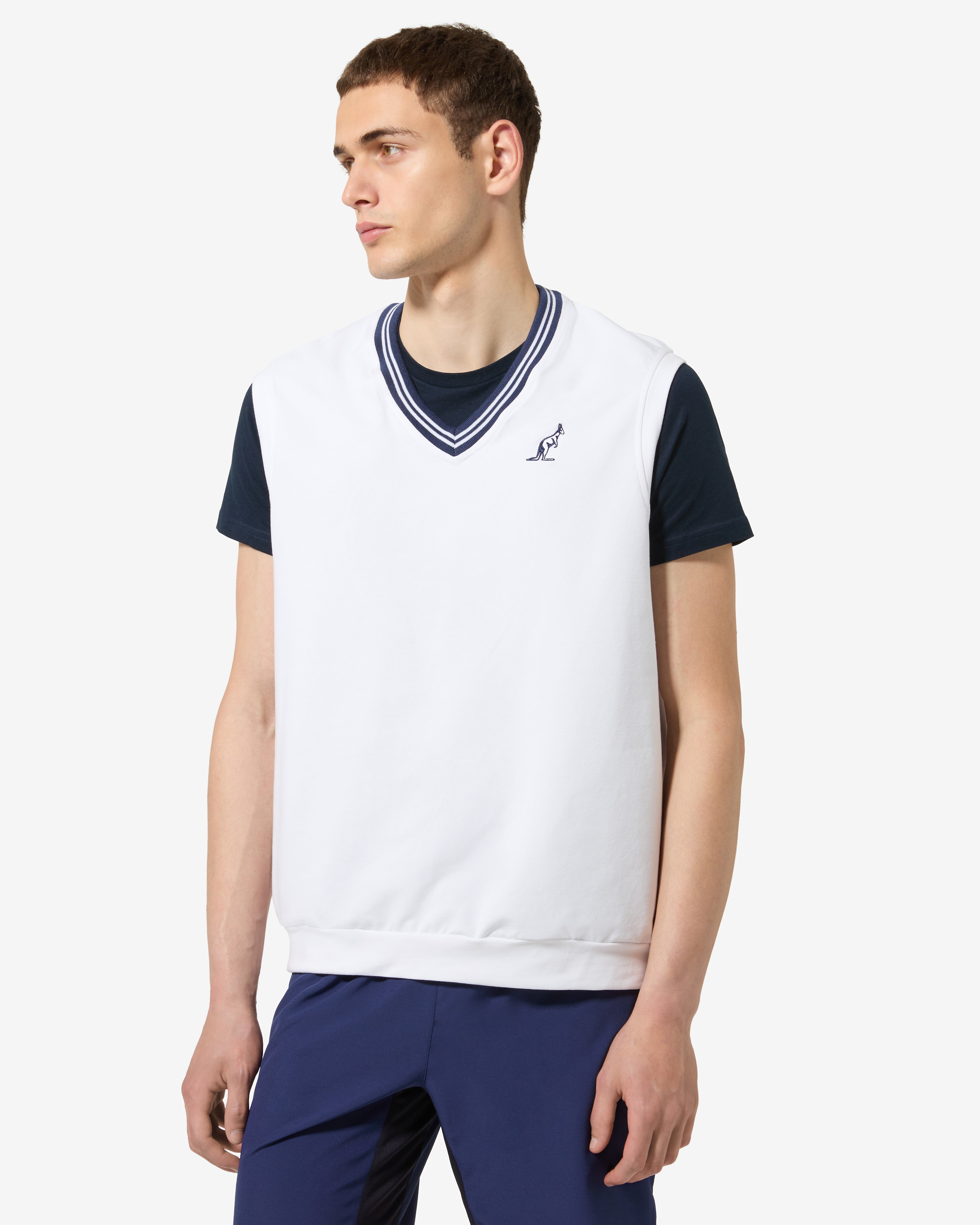 australian-legend-gilet-gilet-felpa-bianco-scollo-v image 3