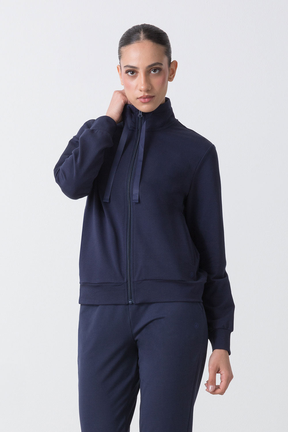 dimensione-danza-basic-giacca-full-zip-in-felpa-stretch-non-garzata-collo-alto image 6