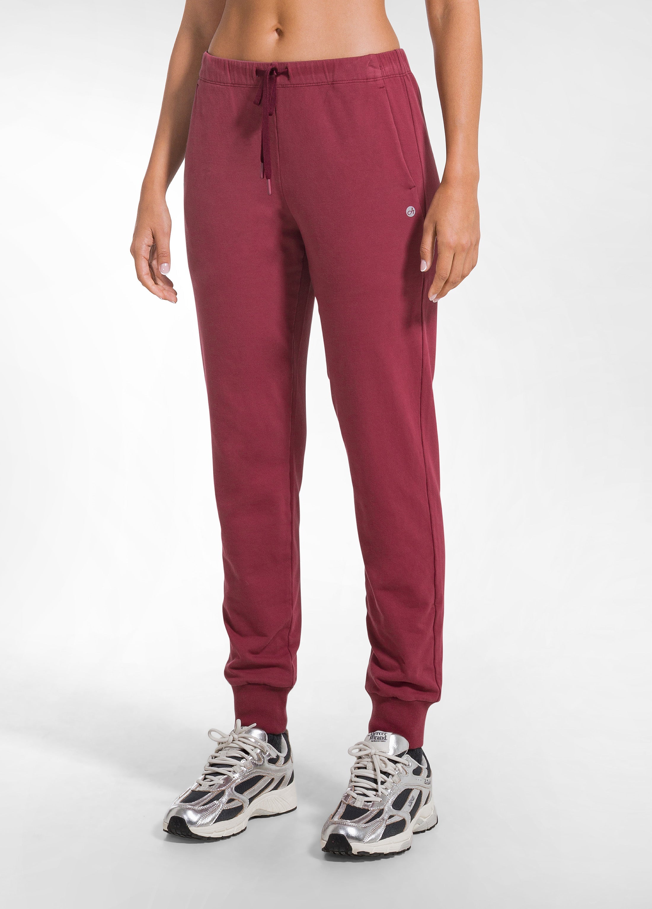 deha-pantalone-jogger-in-cotone-stretch-rosso image 2