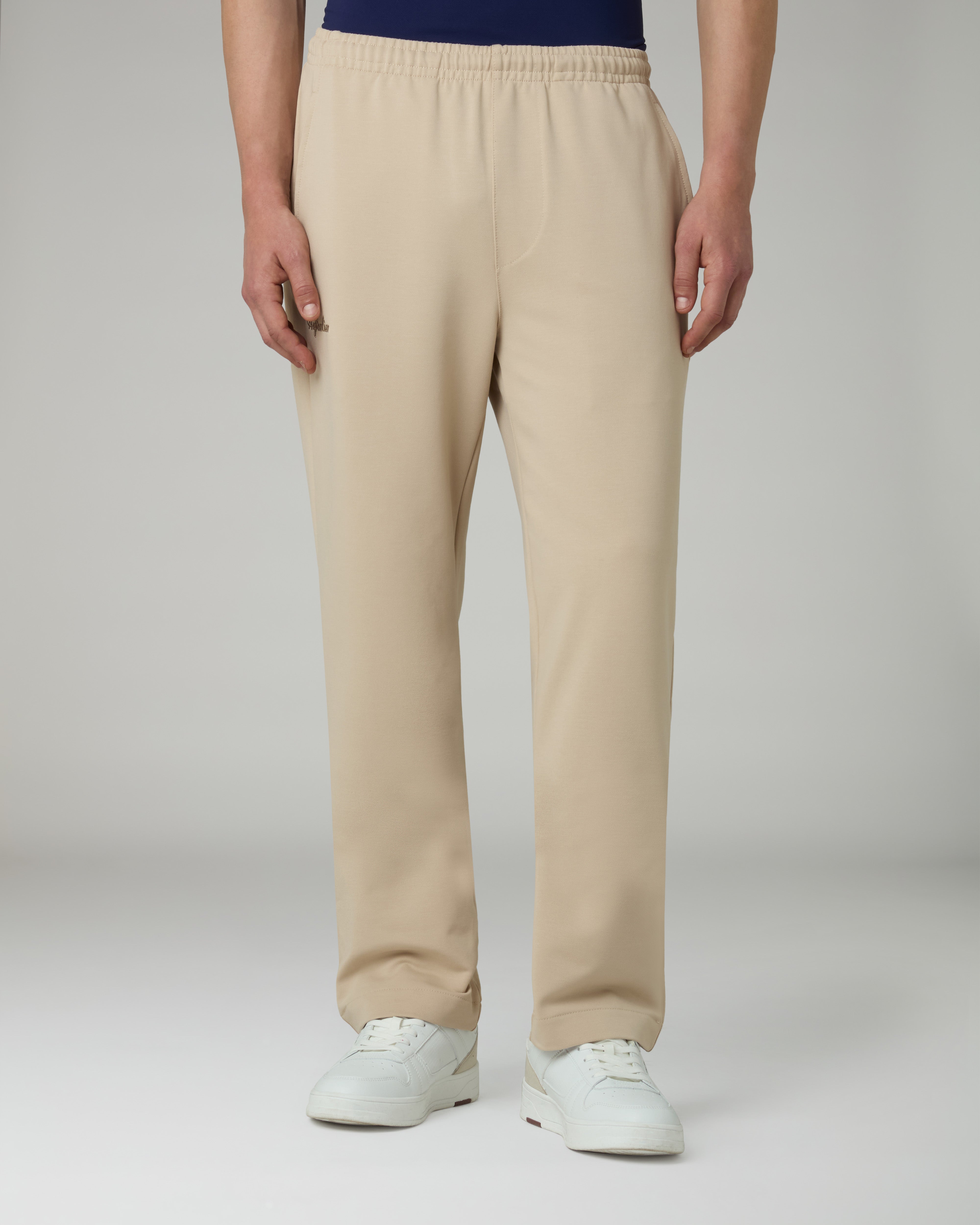 australian-dream-track-pant-cotone-sabbia-logo-ricamato-made-in-italy image 1