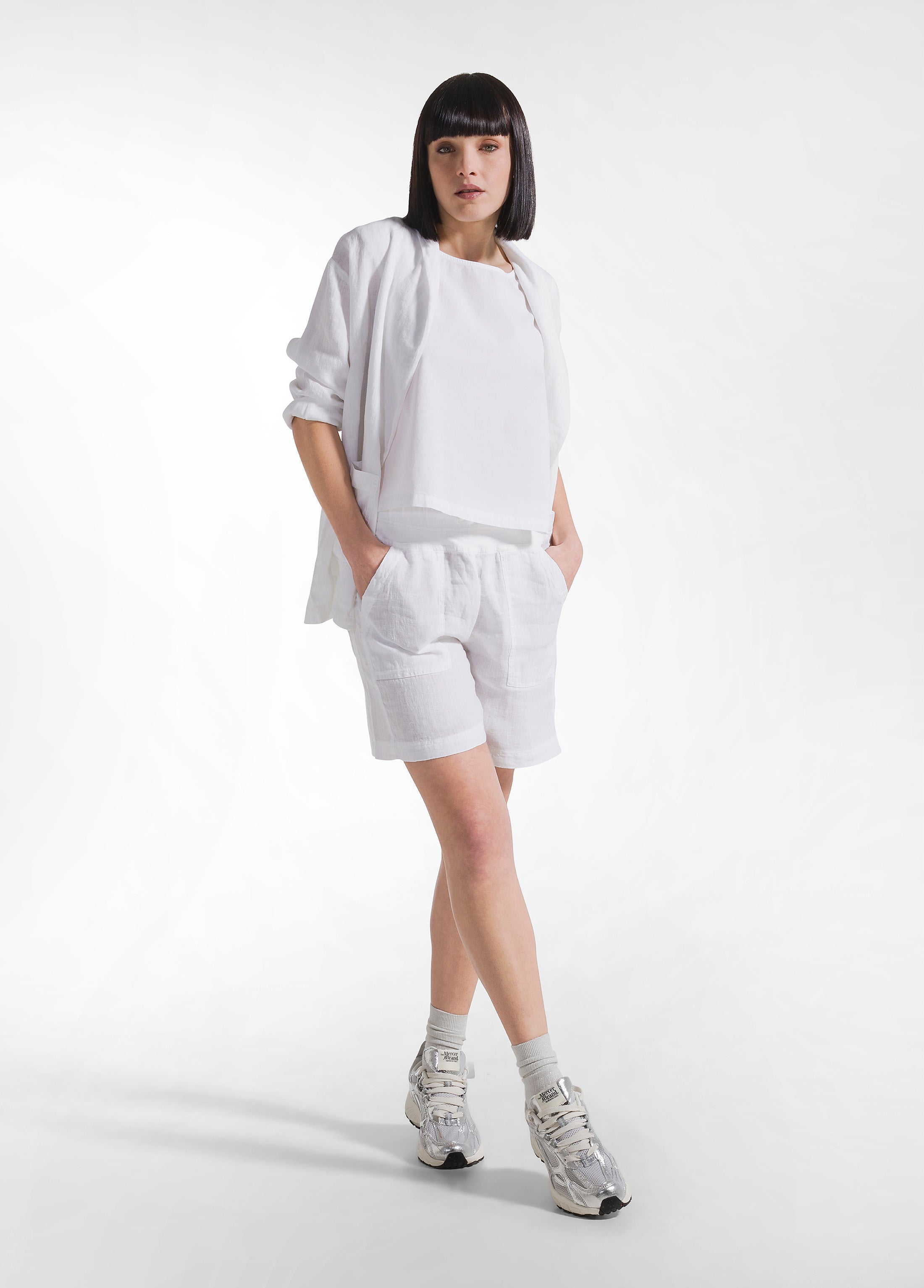 deha-top-in-popline-elasticizzato-bianco-2 image 4