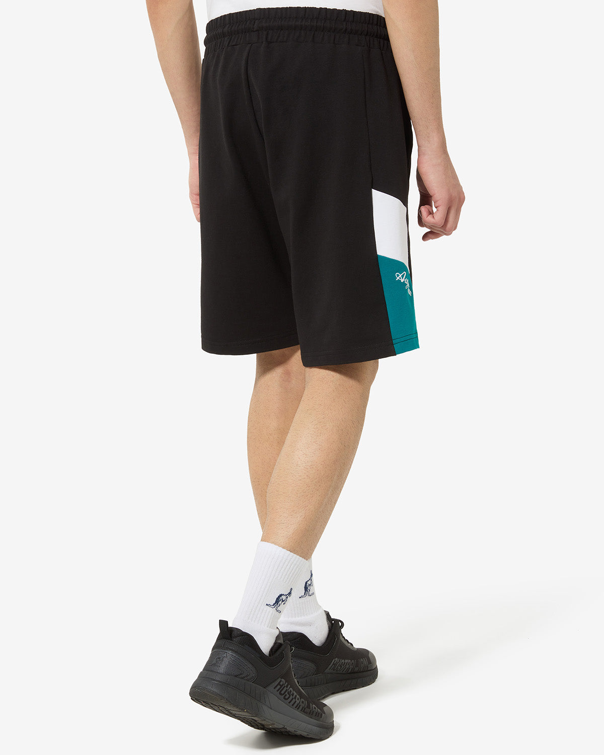 australian-icon-short-pantaloncino-in-felpa-nero-made-in-italy image 3
