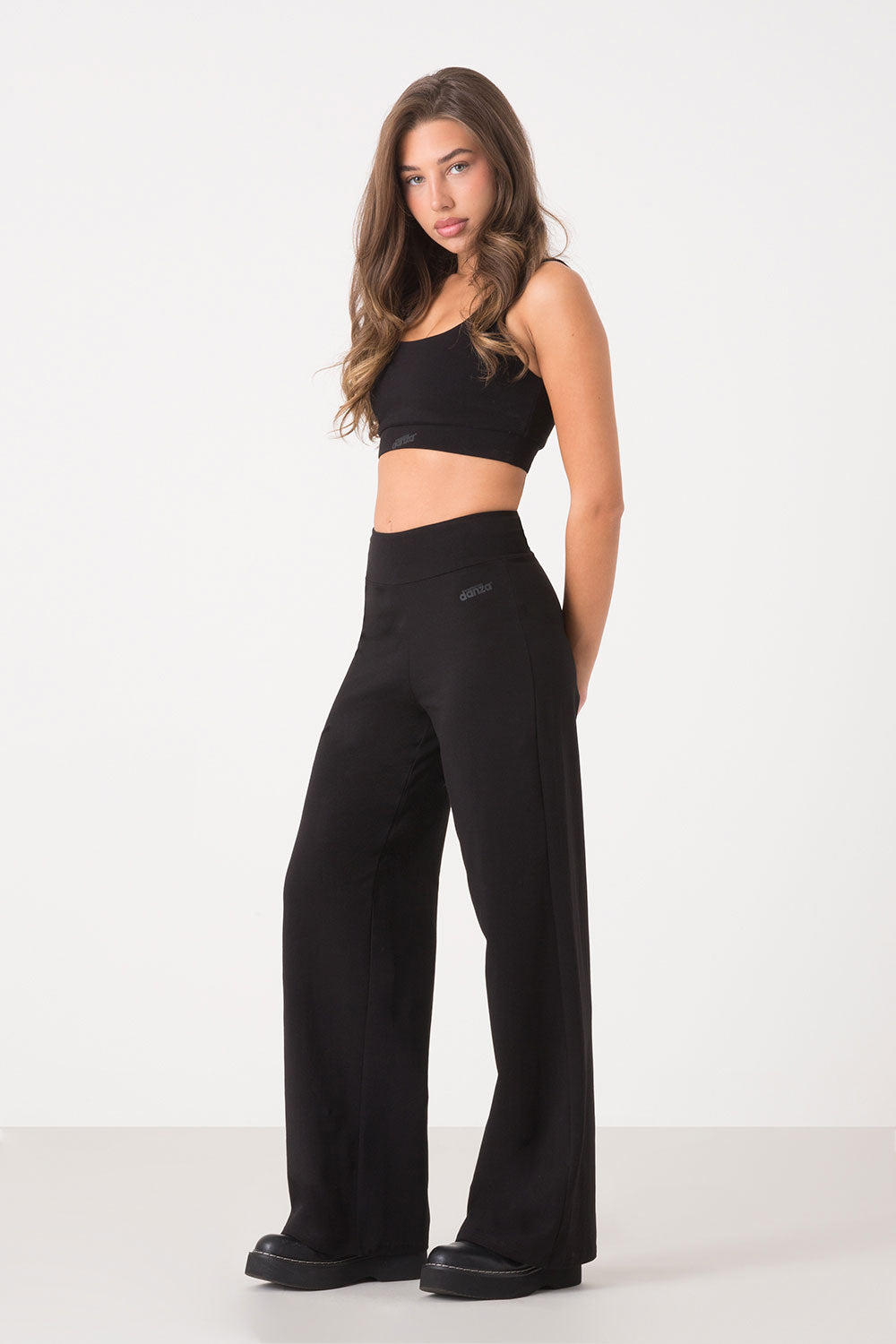 dimensione-danza-basic-pantalone-jersey-stretch-vita-alta-gamba-ampia image 2