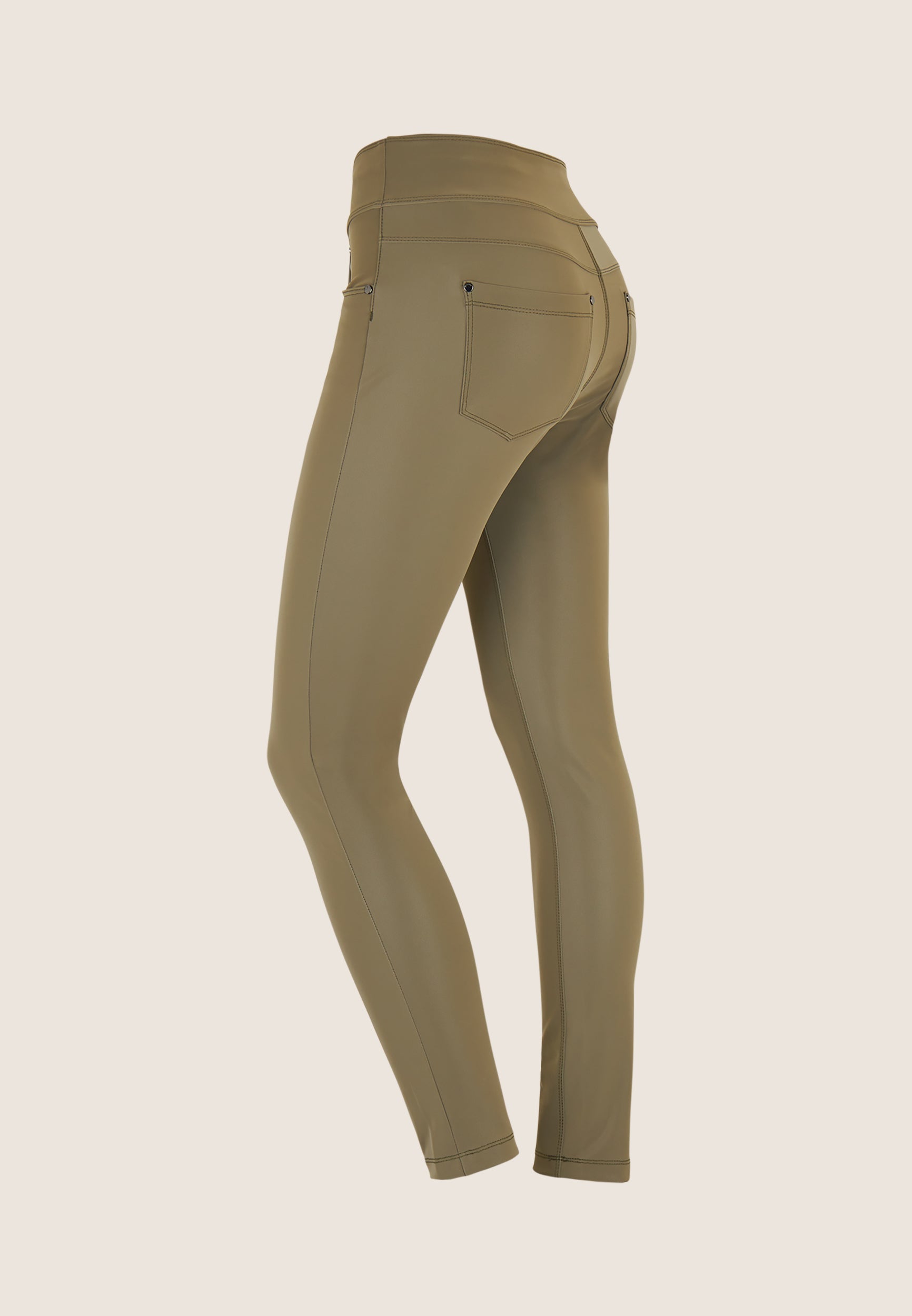 freddy-n-o-w-pants-donna-skinny-vita-media-in-similpelle-lucida image 5