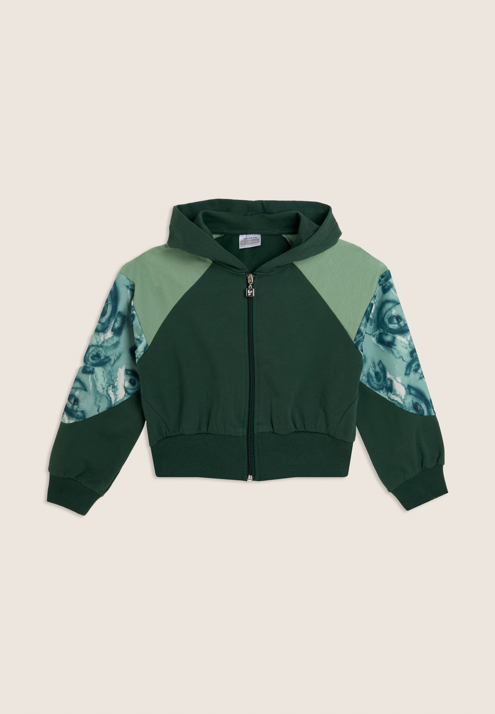freddy-felpa-junior-full-zip-cropped-color-block-con-cappuccio image 4