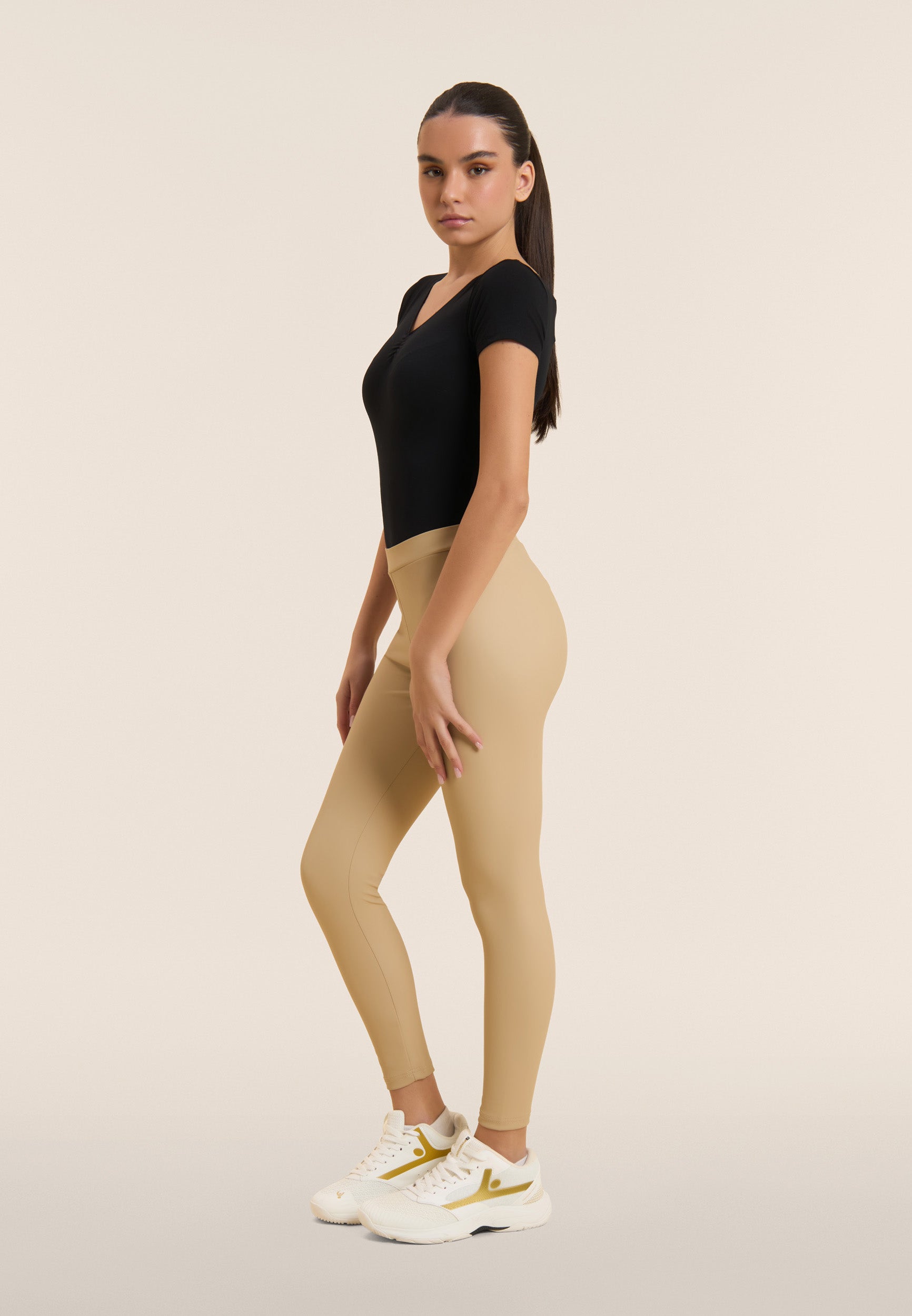 freddy-leggings-7-8-coated-elasticizzato-vita-regular-effetto-pelle image 5