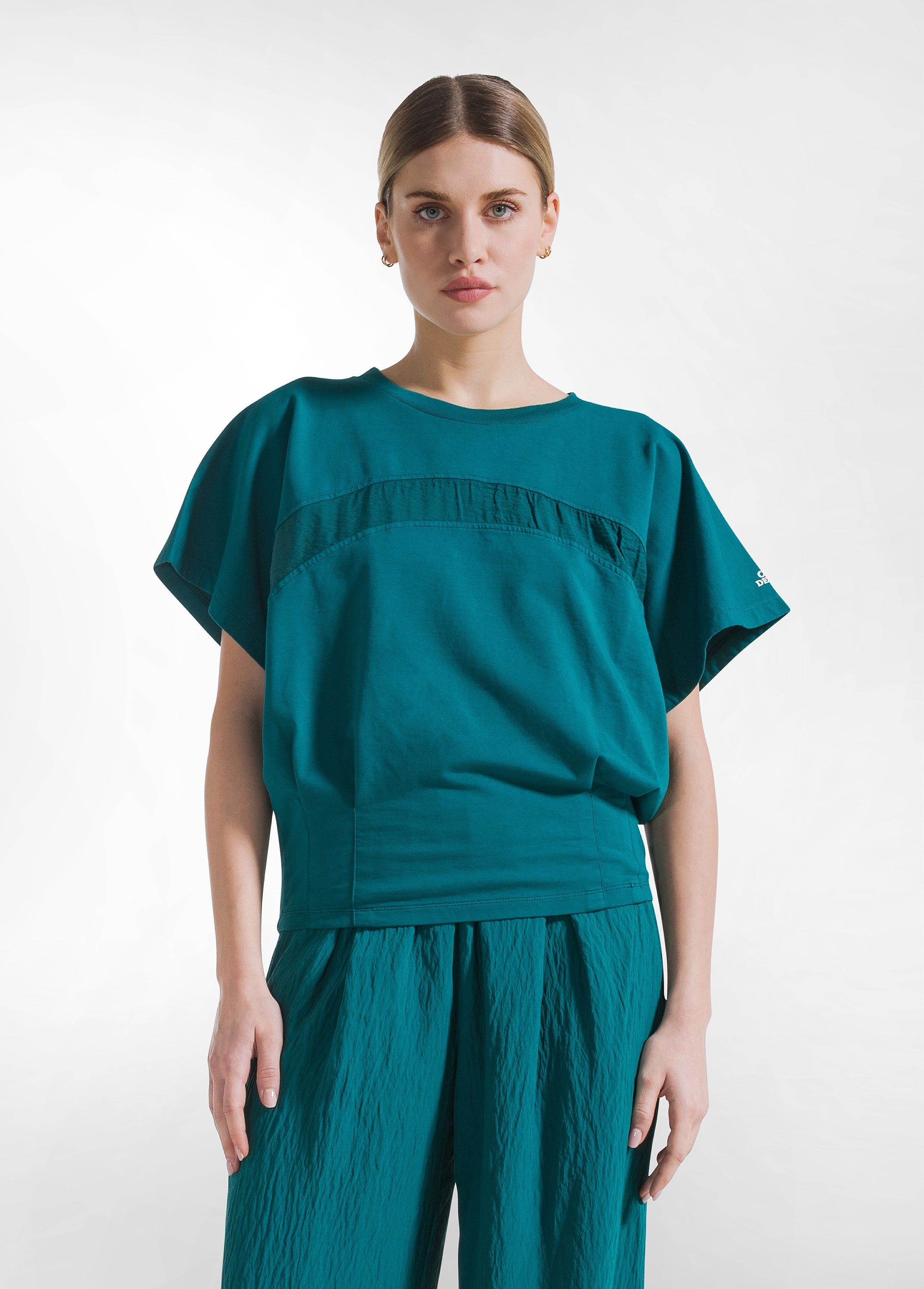 deha-completo-felpa-con-dettaglio-e-pantaloni-larghi-viscosa-verde image 2