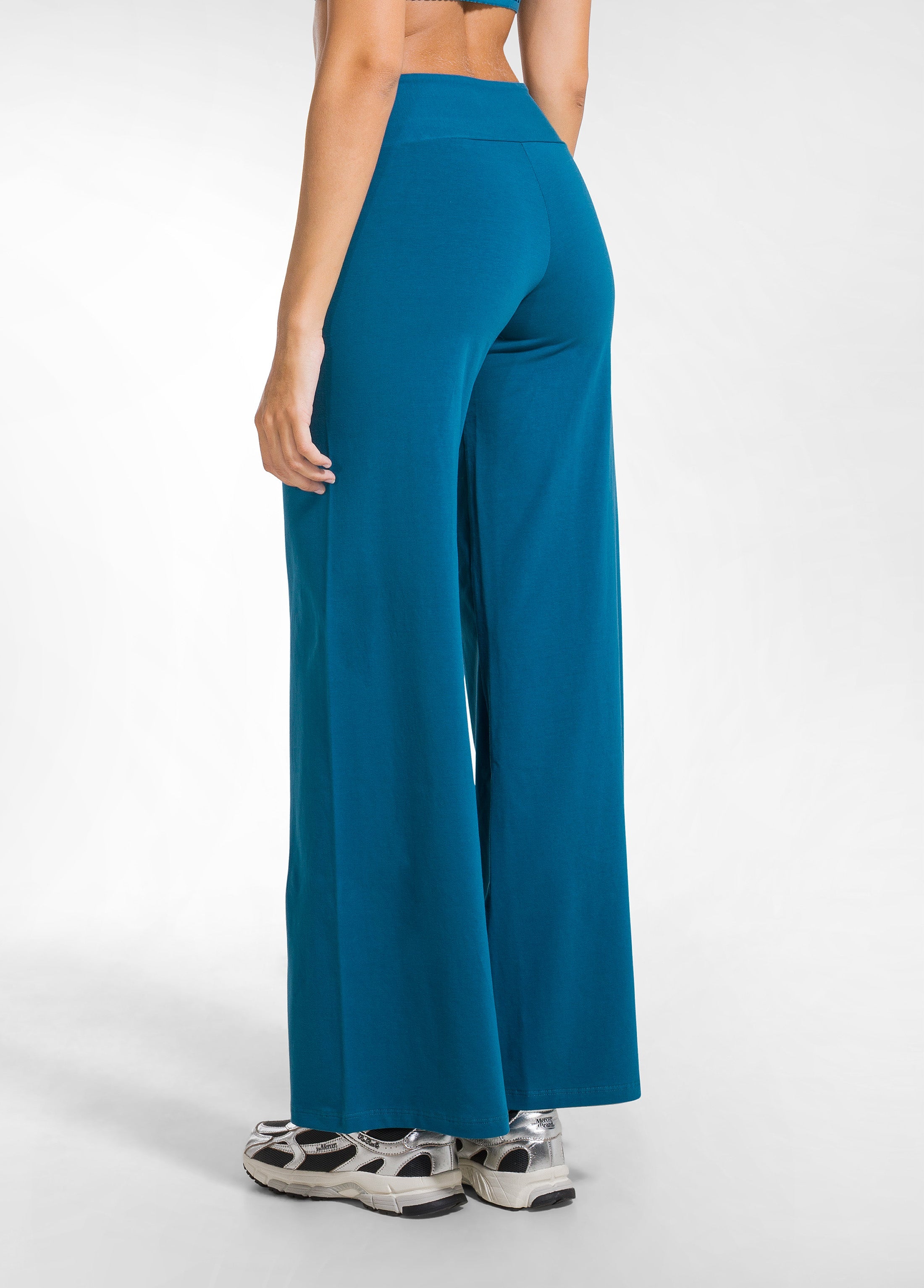 deha-pantaloni-jersey-stretch-fondo-elasticizzato-verde image 3