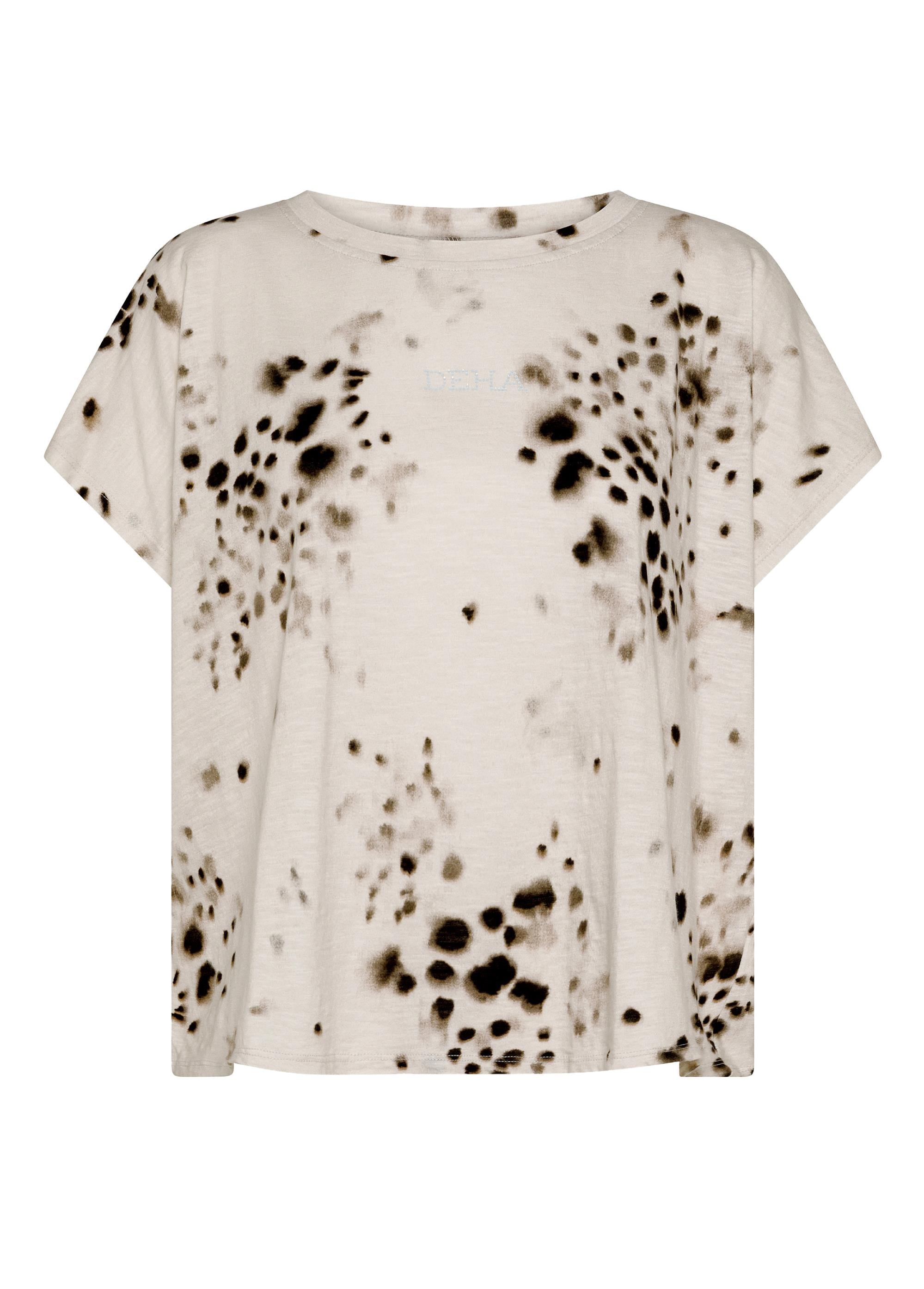 deha-t-shirt-in-cotone-fiammato-all-over-beige image 5