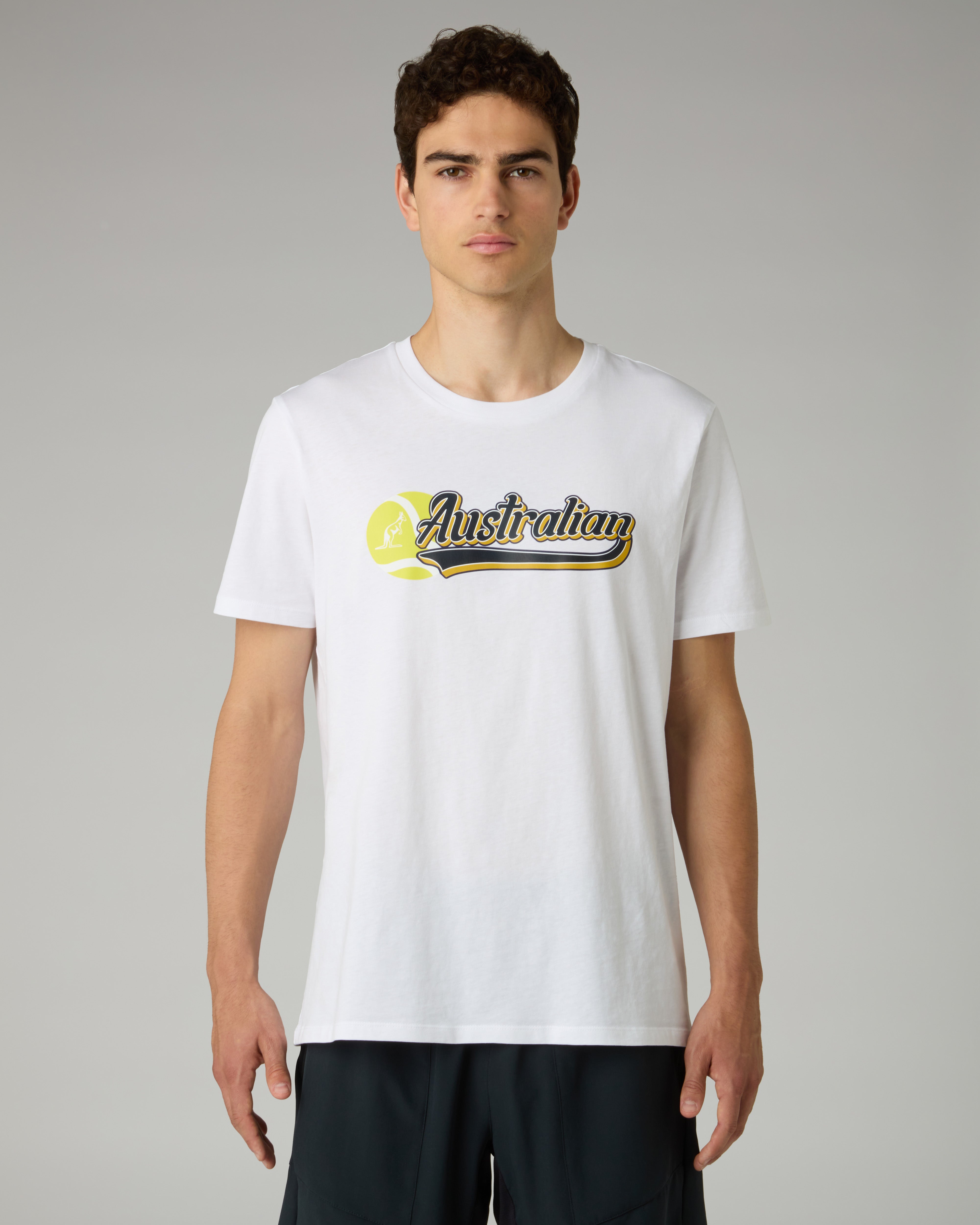 australian-t-shirt-in-cotone-bianca-tennis image 1
