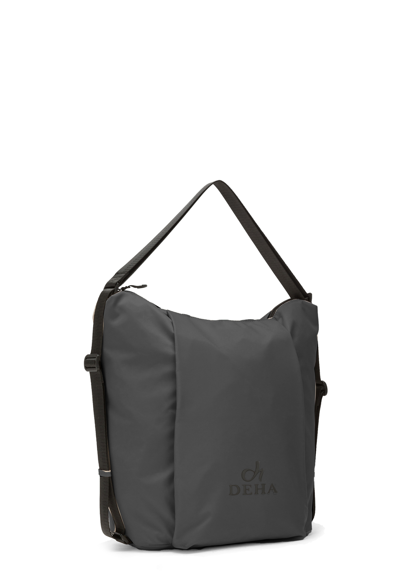deha-d22912-borsa-zainetto-in-nylon-nero-38x35x13-cm image 2