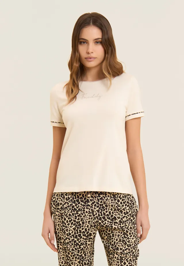 freddy-t-shirt-con-inserto-crinkle-retro-e-dettagli-animalier image 1