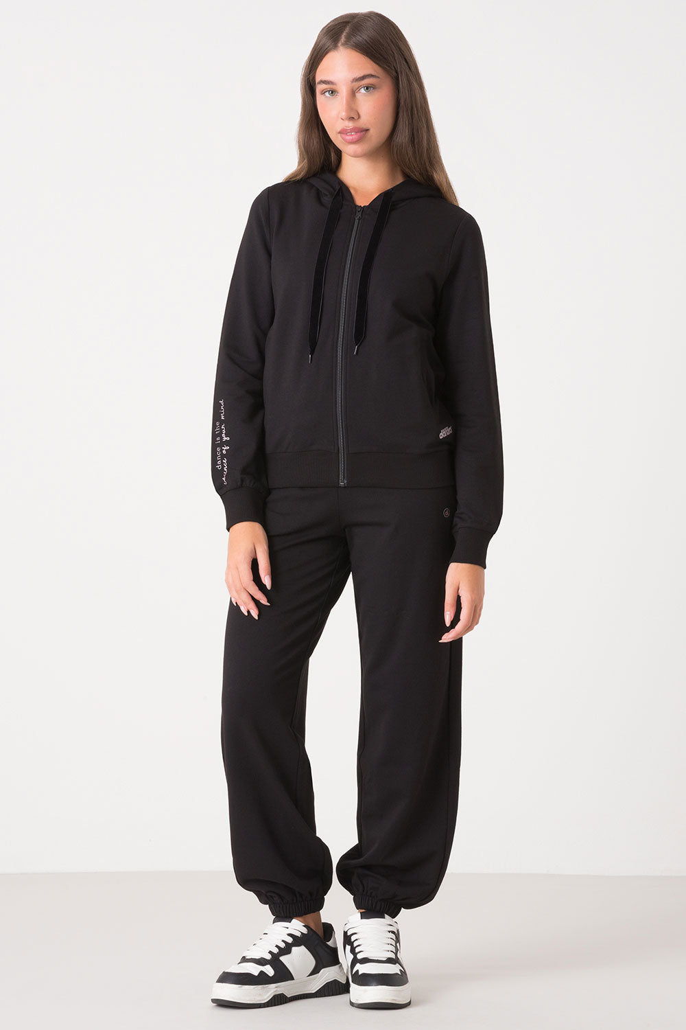 dimensione-danza-giacca-full-zip-con-cappuccio-in-felpa-modal image 6