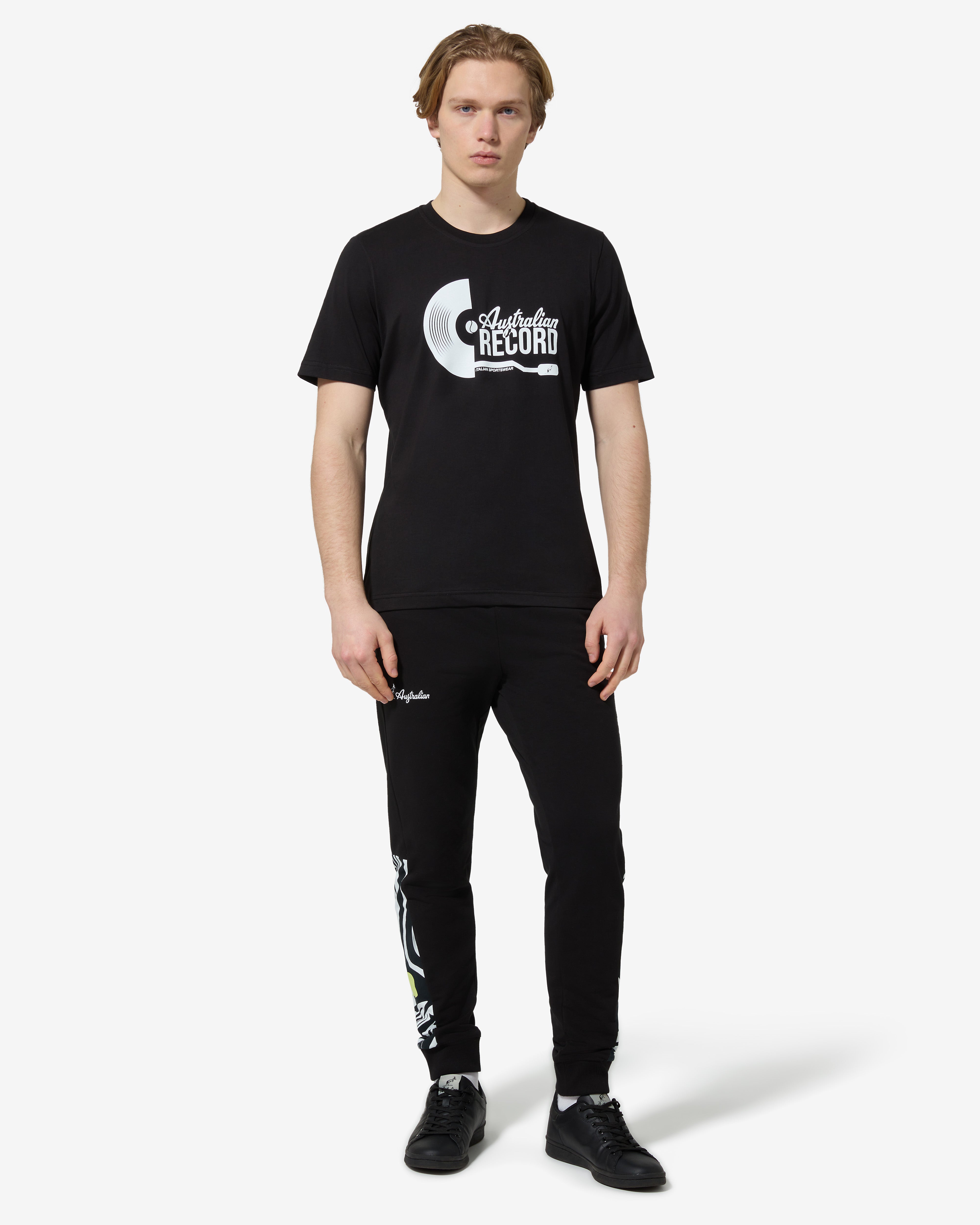 australian-record-t-shirt-swuts0057-t-shirt-cotone-nera-regular-fit image 2