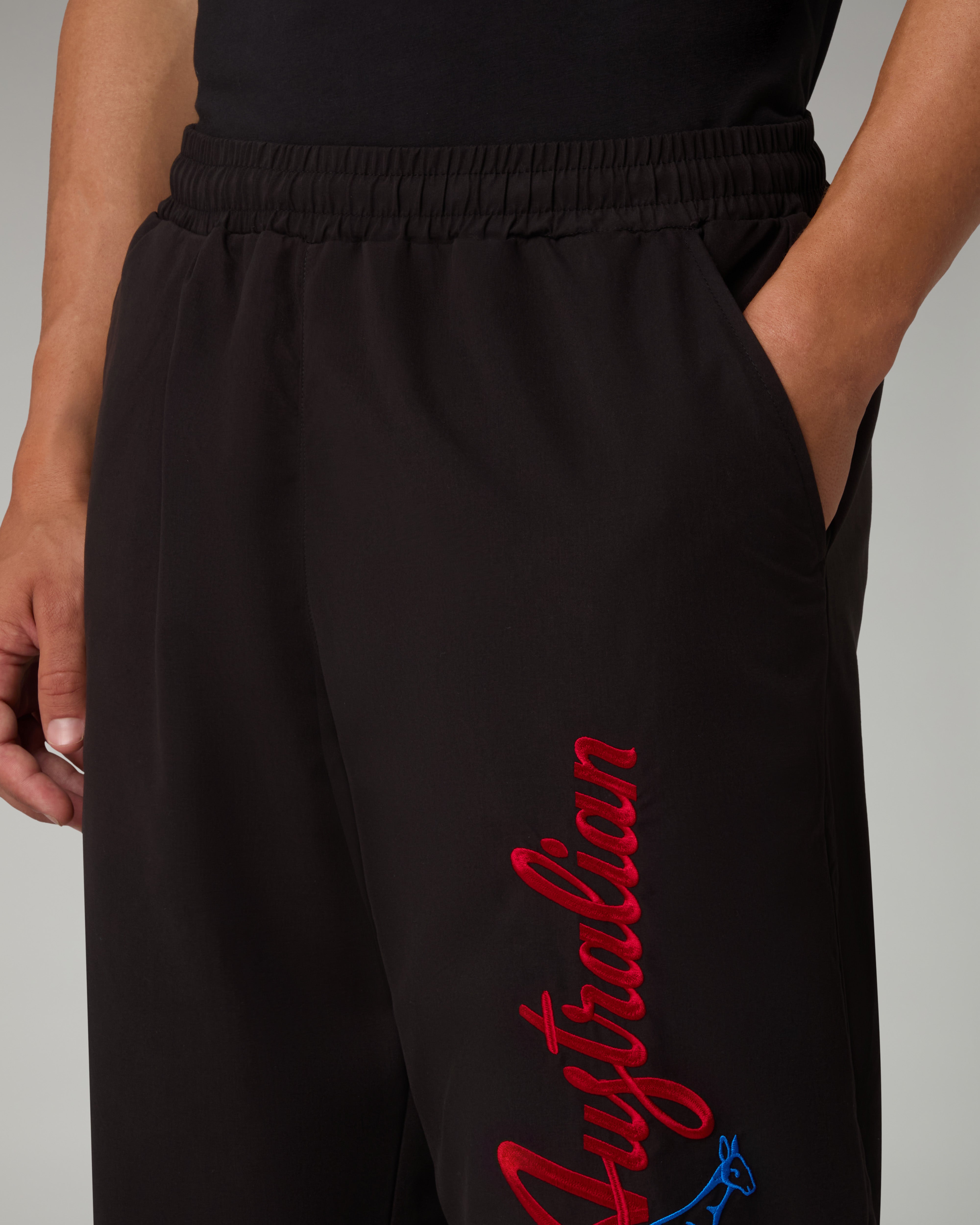 australian-bumper-logo-microtouch-track-pant-pantalone-tuta-nero image 4