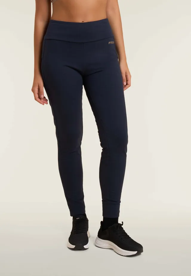 freddy-leggings-donna-vita-alta-in-felpa-garzata-con-bande-logate image 1