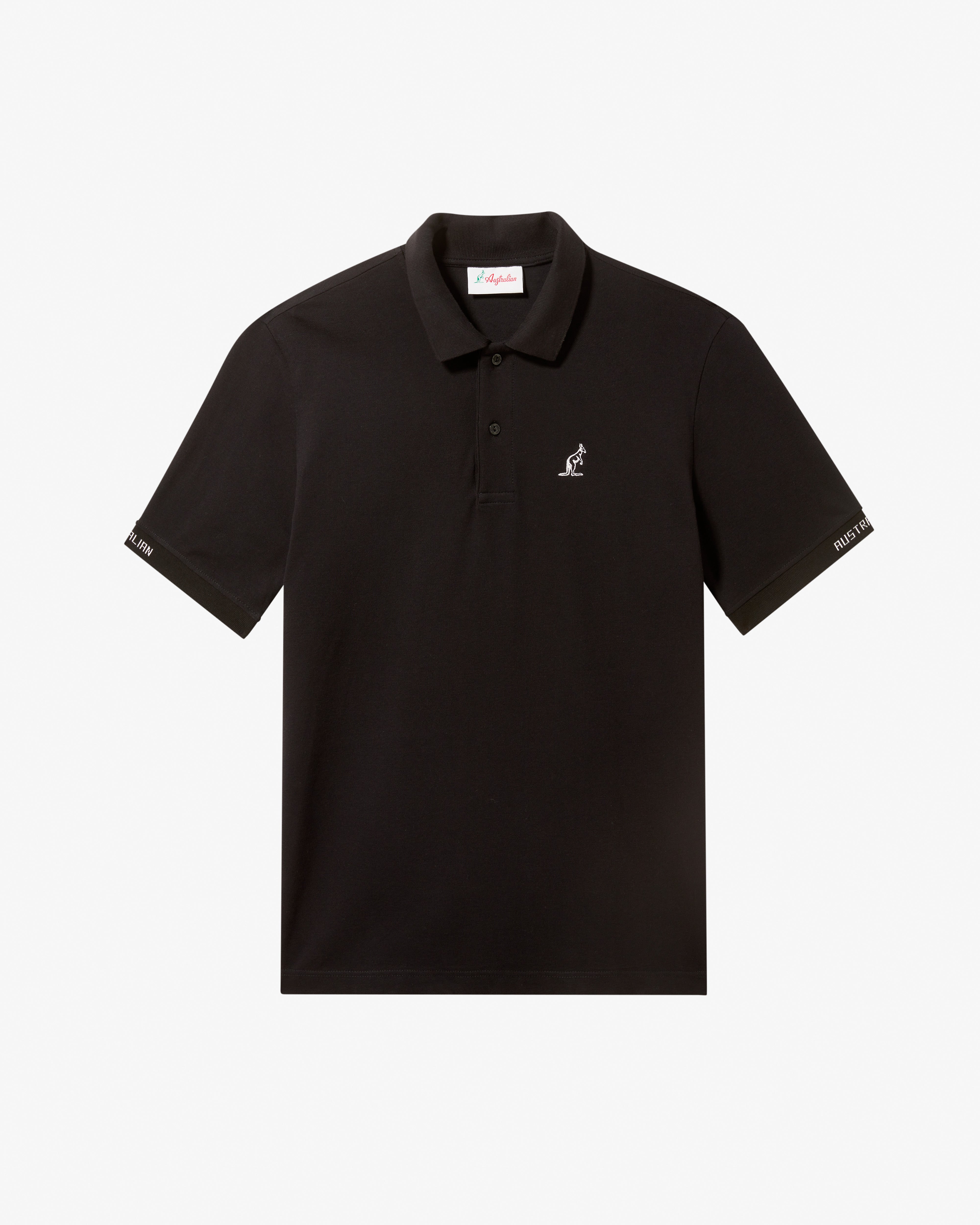 australian-collage-polo-shirt-nera-uomo image 5