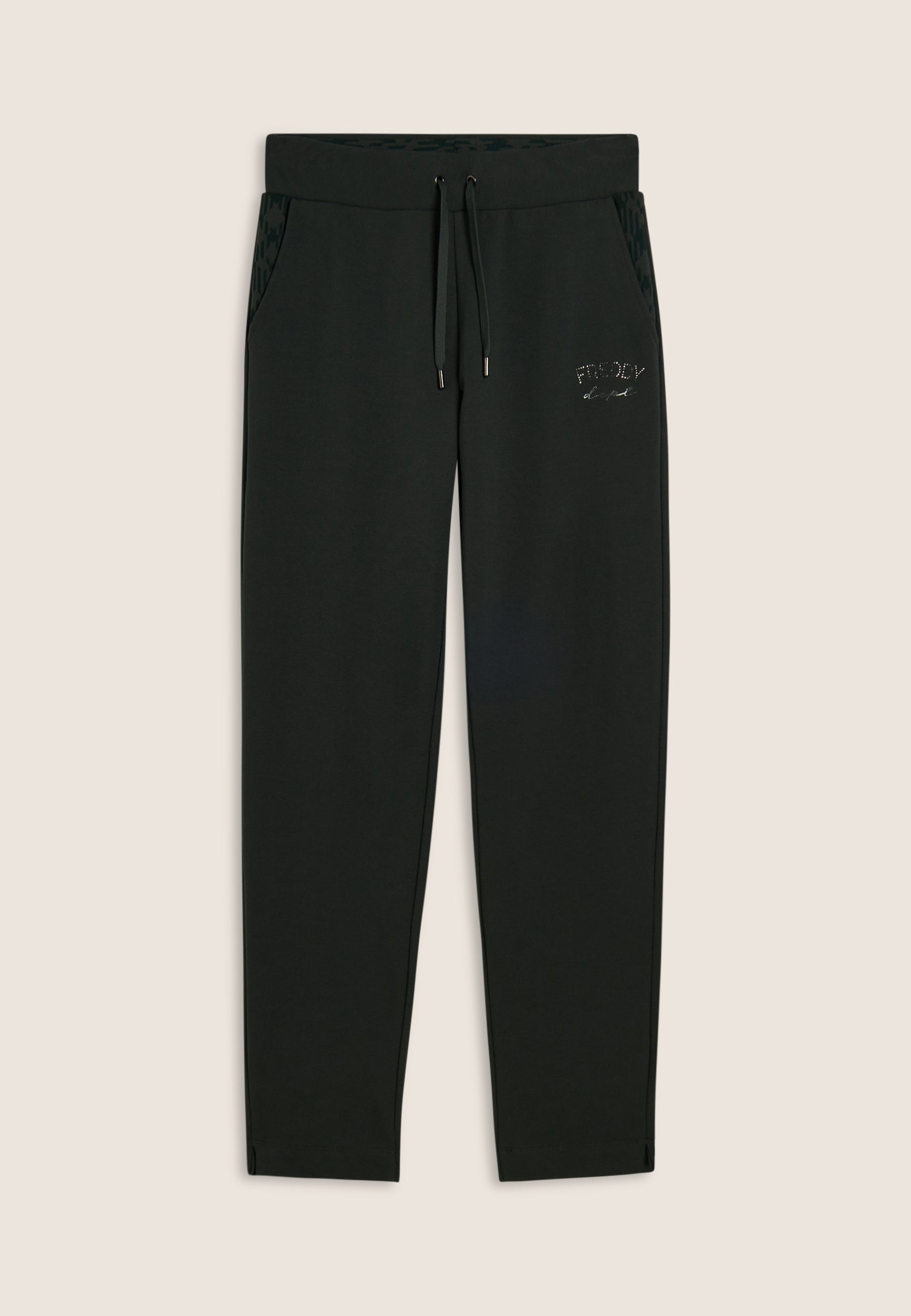 freddy-pantaloni-sportivi-regular-fit-con-spacchi-laterali-e-logo-borchie image 5