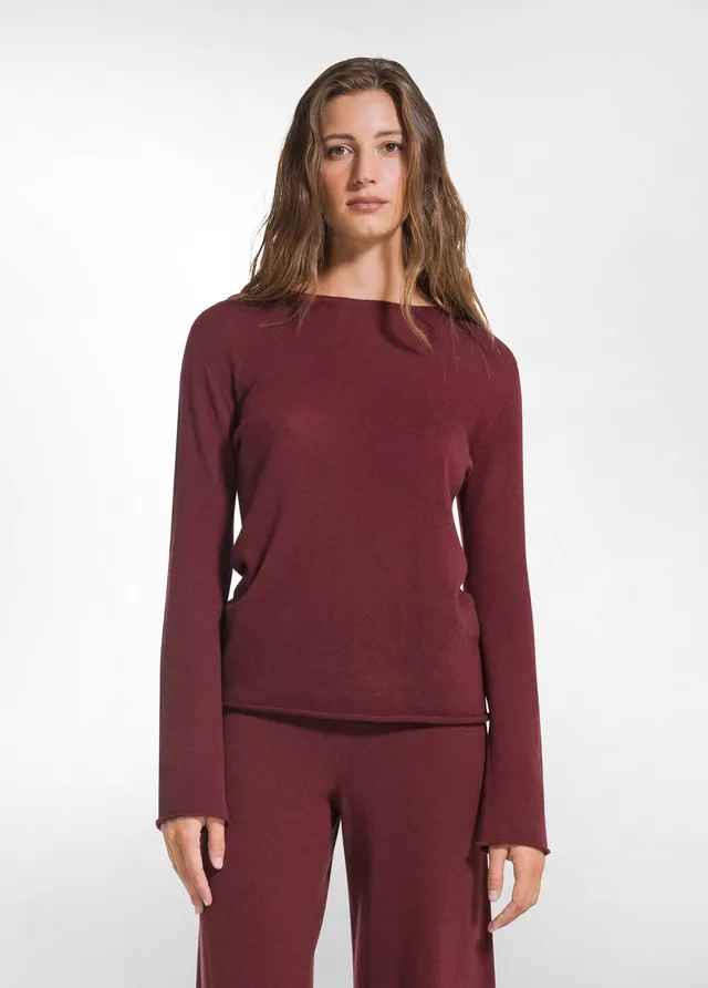 deha-maglia-girocollo-in-lana-leggera-rosso image 1