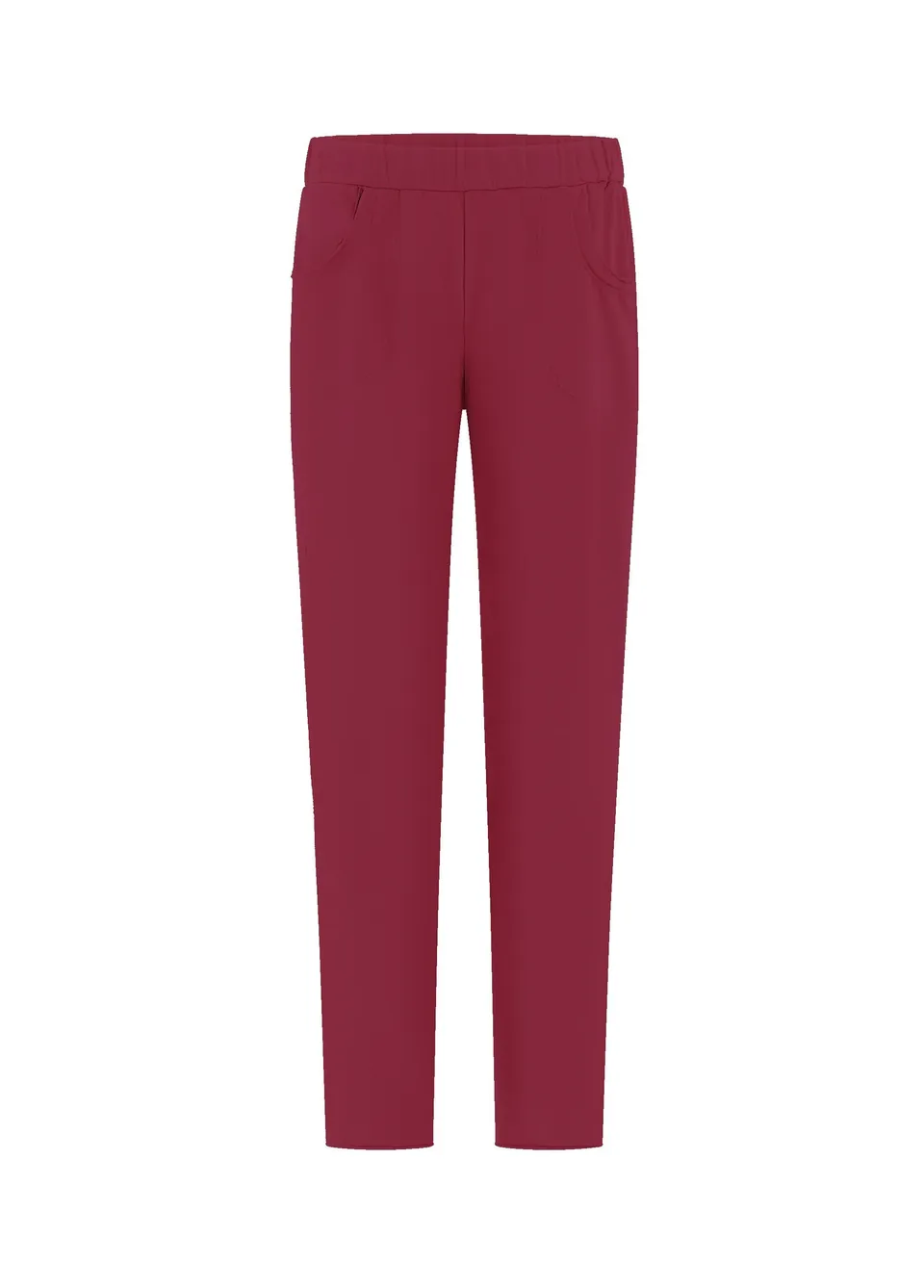 deha-pantaloni-slim-fit-in-cotone-stretch-rosso image 1