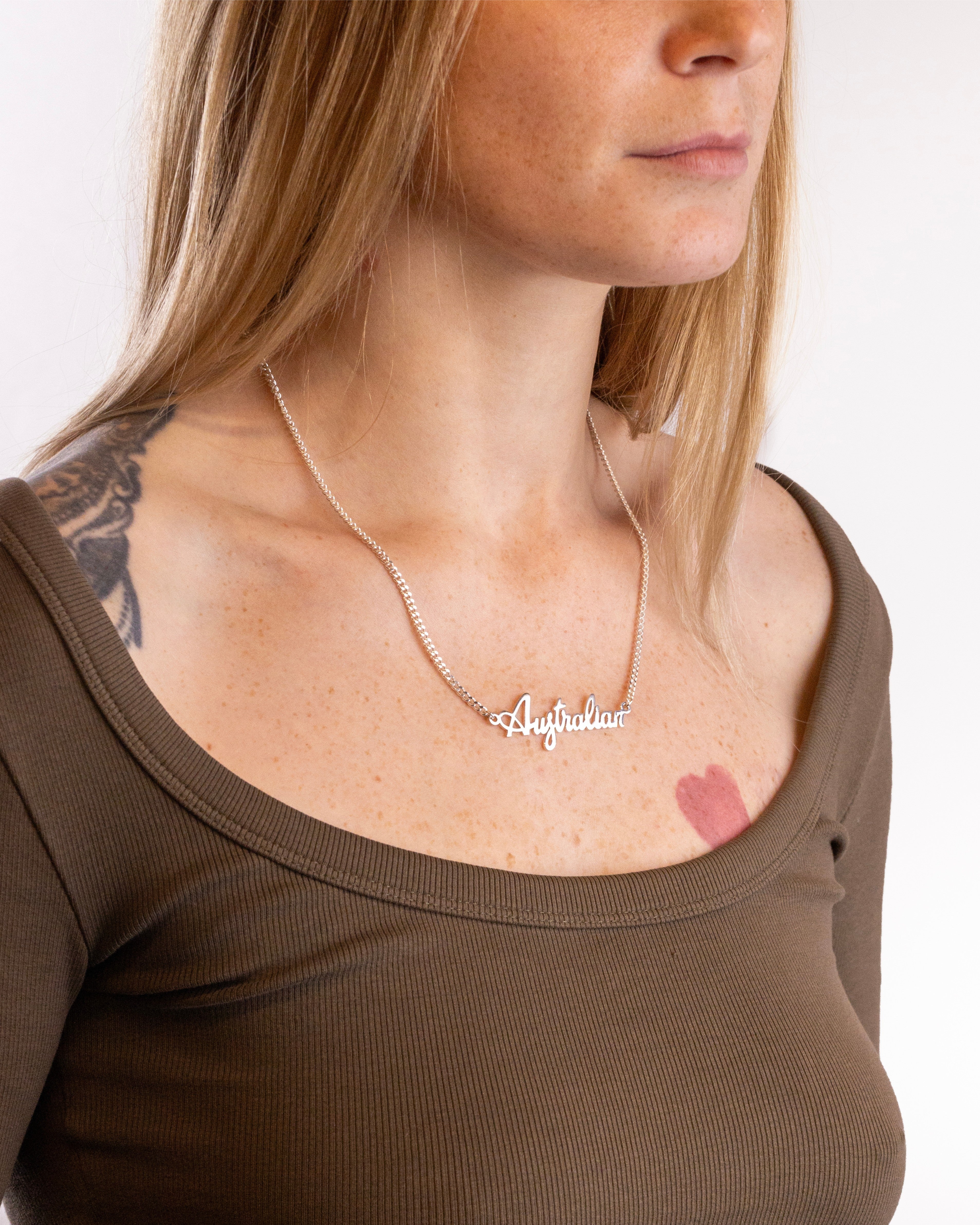 australian-logo-script-chain-collana-nome-argento image 3