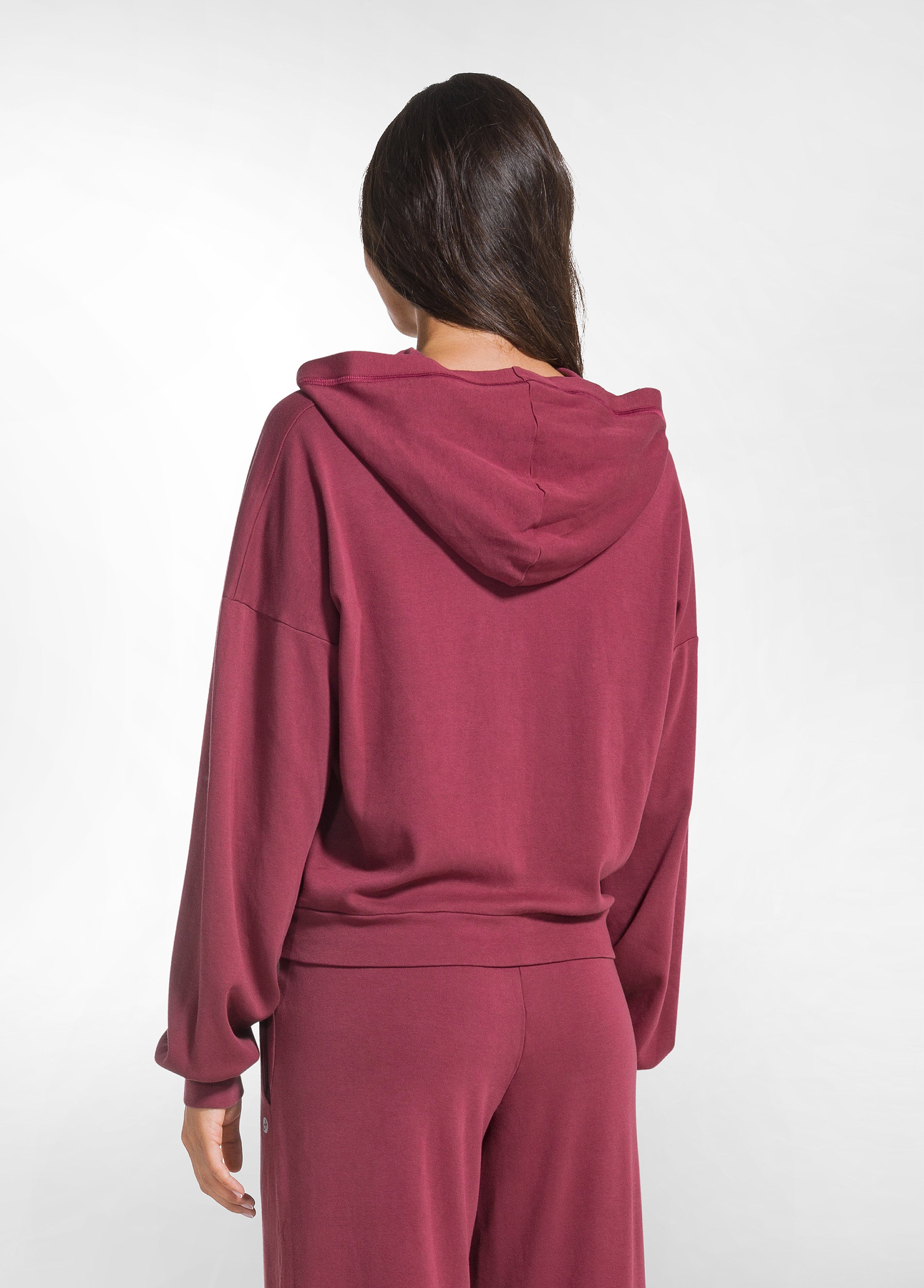deha-d52050-felpa-in-morbido-cotone-rosso-con-cappuccio image 2