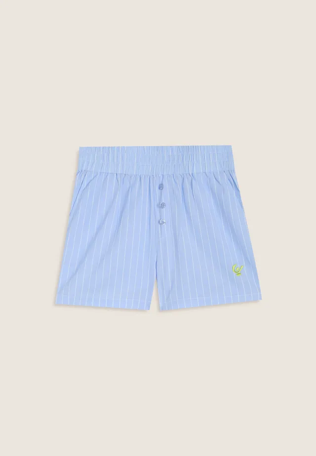 freddy-pantaloncini-corti-a-righe-con-tasche-e-logo-shorts-donna image 1