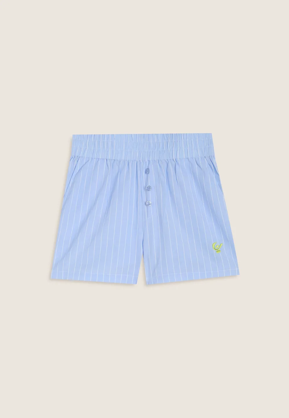 freddy-pantaloncini-corti-a-righe-con-tasche-e-logo-shorts-donna image 1