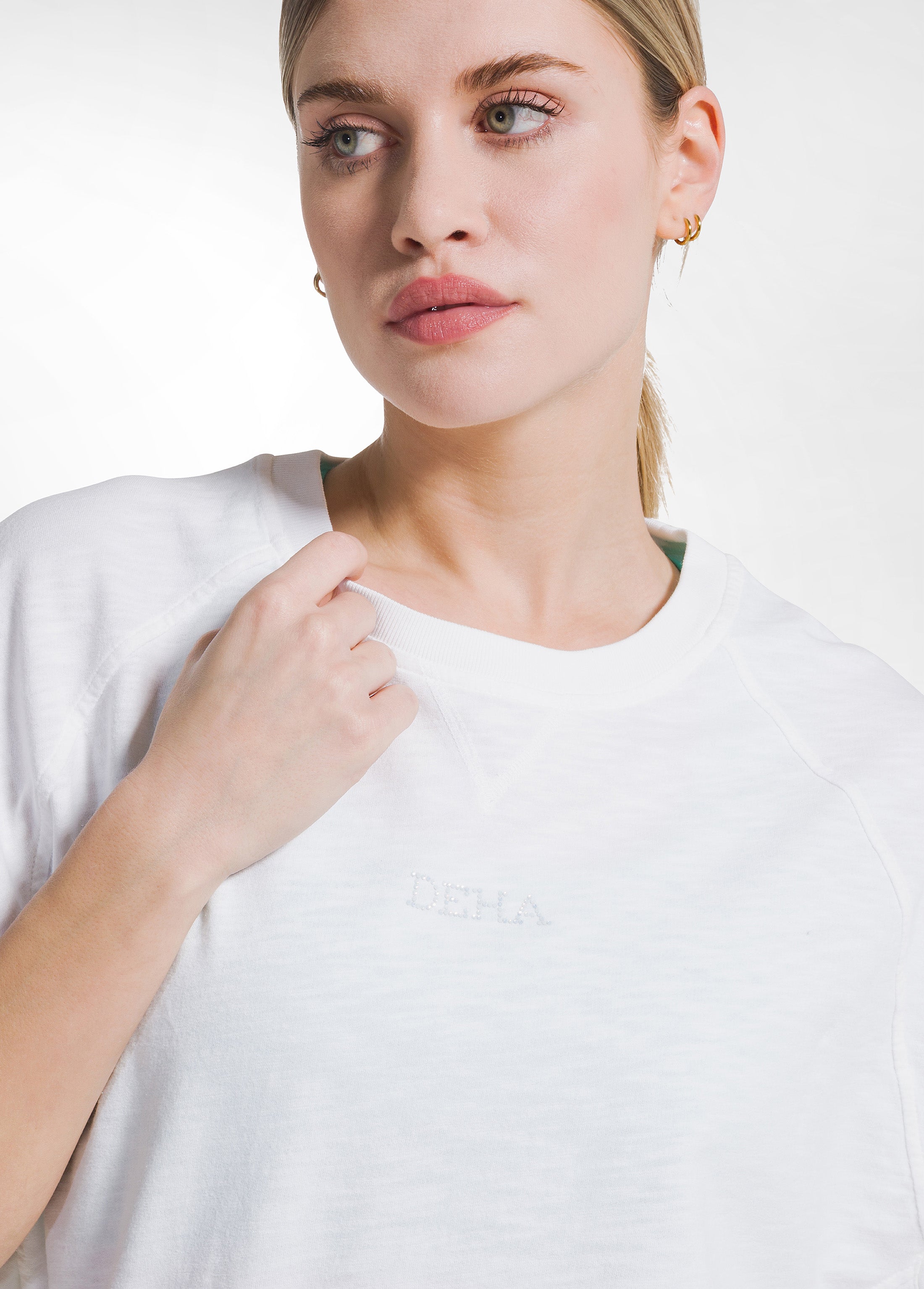 deha-d42664-gilet-in-cotone-fiammato-bianco image 3