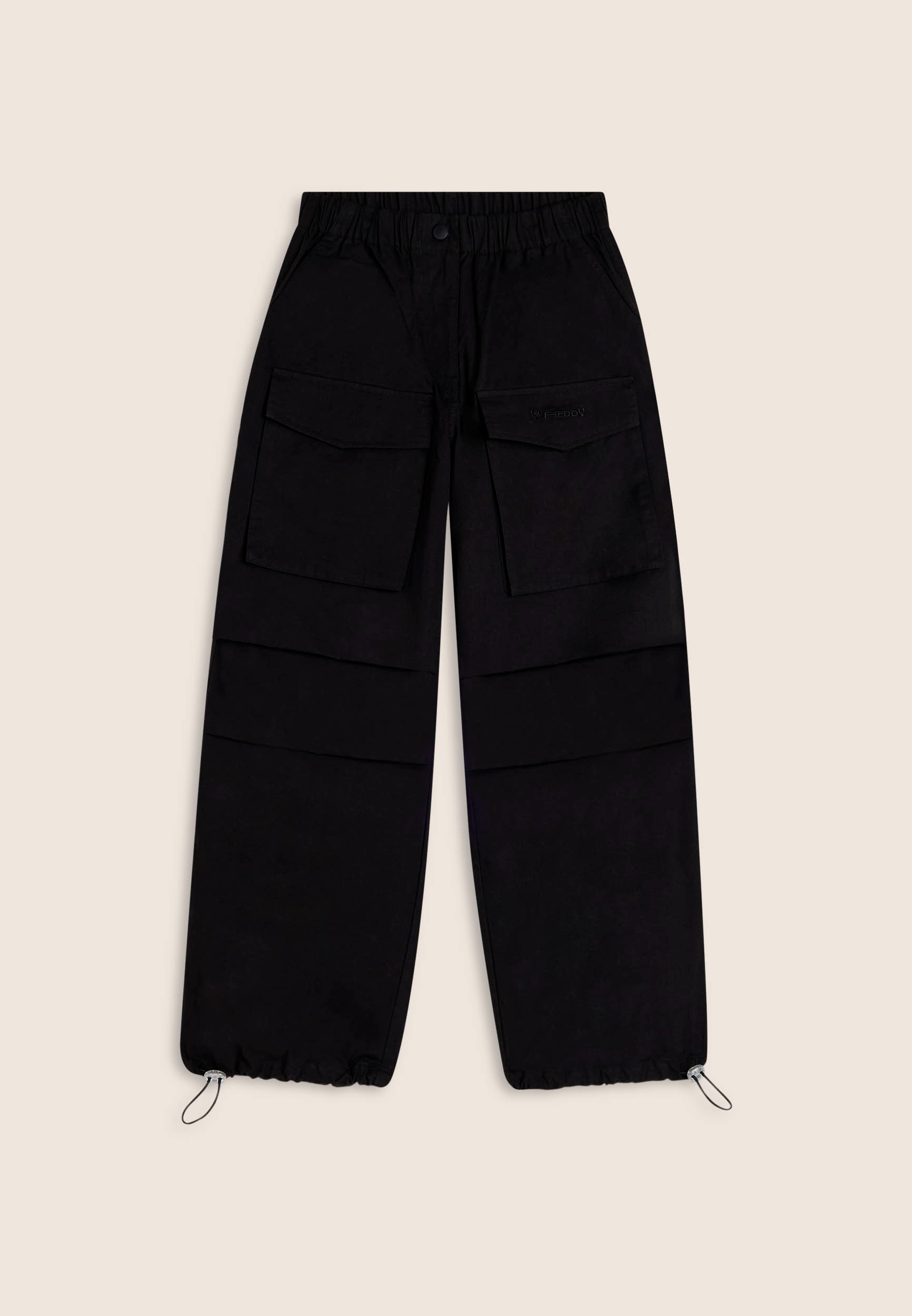 freddy-pantaloni-cargo-in-popeline-donna-tasche-frontali image 1