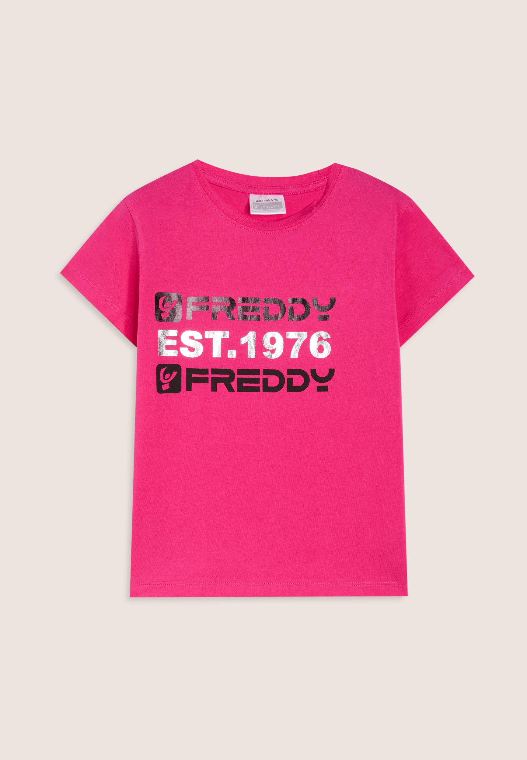 freddy-t-shirt-bambina-regular-fit-con-maxi-stampa-est-1976 image 7