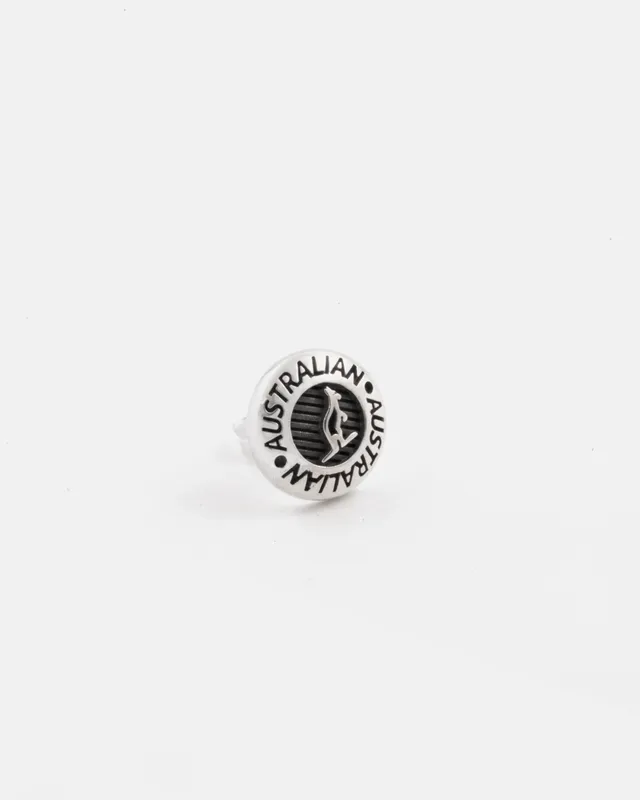 australian-icon-dome-orecchino-singolo-rotondo-12-mm-argento image 1