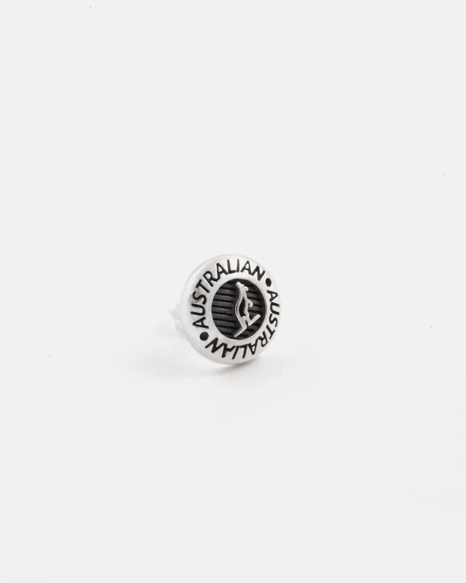 australian-icon-dome-orecchino-singolo-rotondo-12-mm-argento image 1