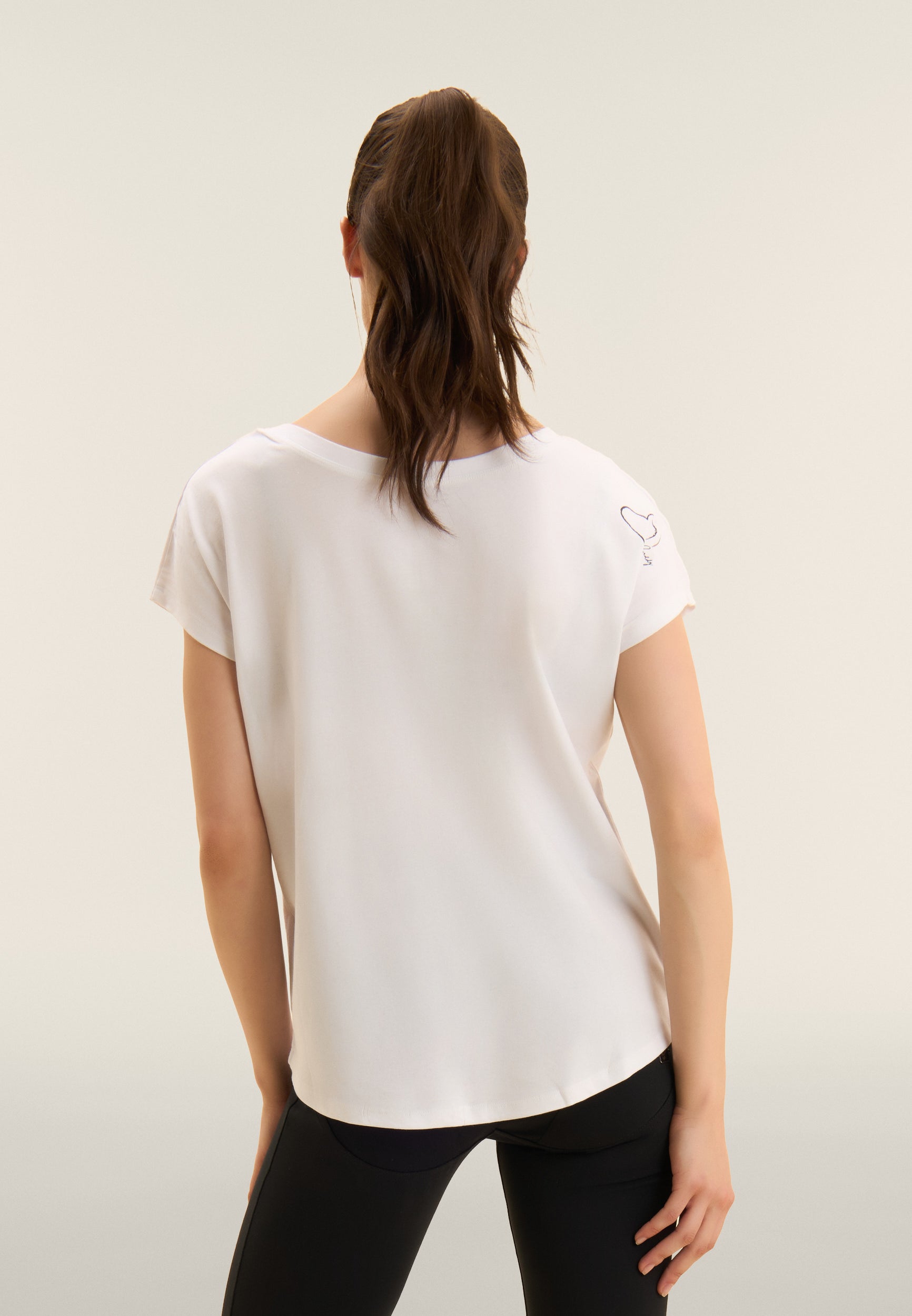 freddy-t-shirt-reversibile-donna-con-cuori-e-logo-in-cotone-supima image 3