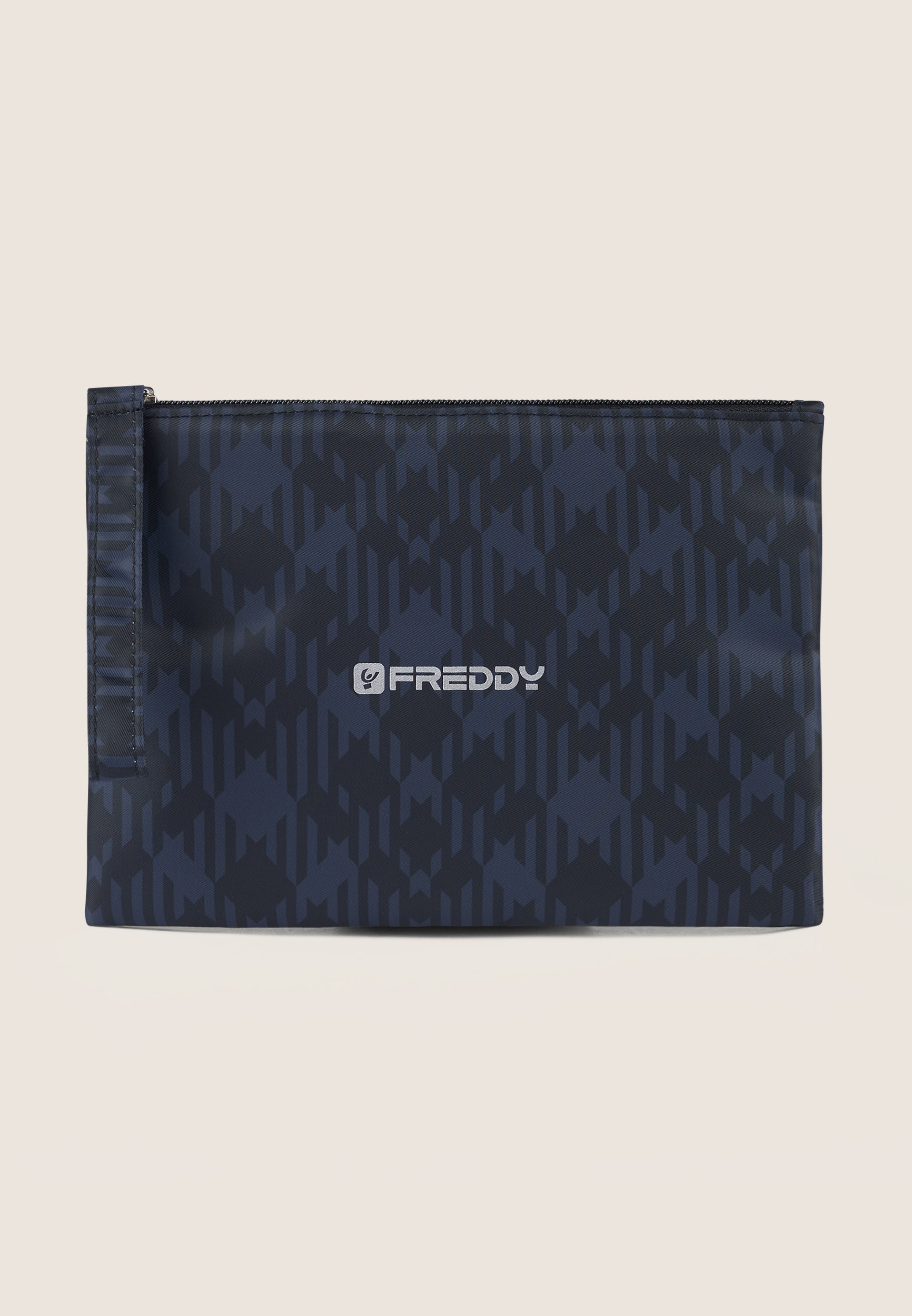 freddy-bustina-tartan-in-poliestere-con-zip-e-logo image 2