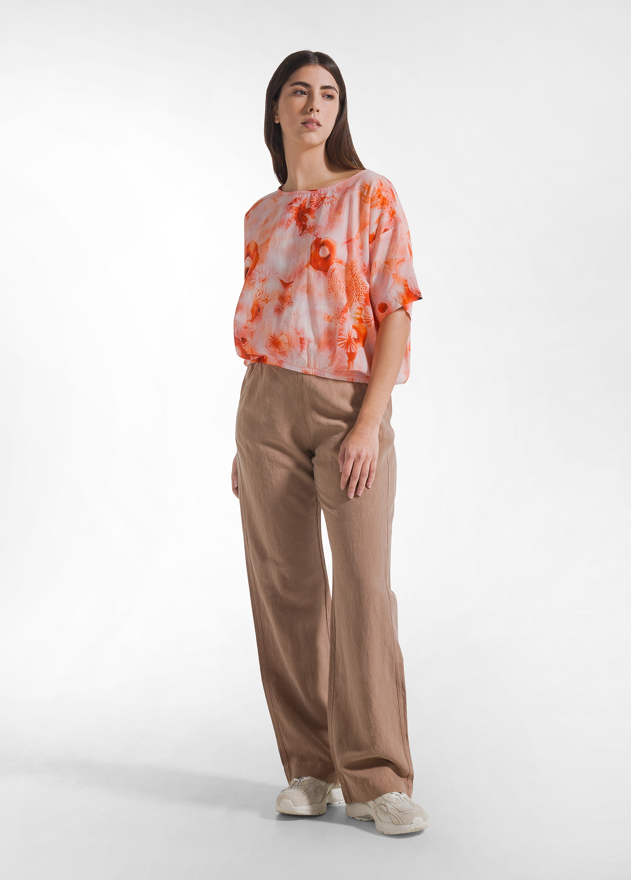 deha-top-all-over-mussola-cotone-rosso-top-donna image 4