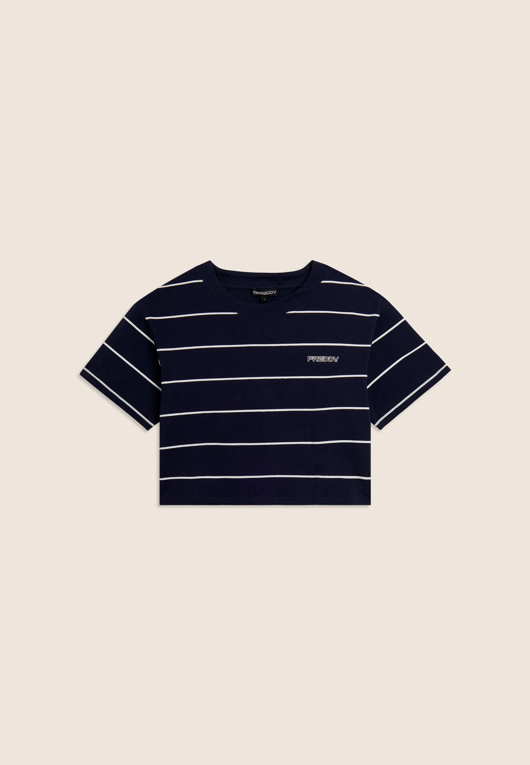 freddy-t-shirt-cropped-donna-maniche-ampie-a-righe image 5