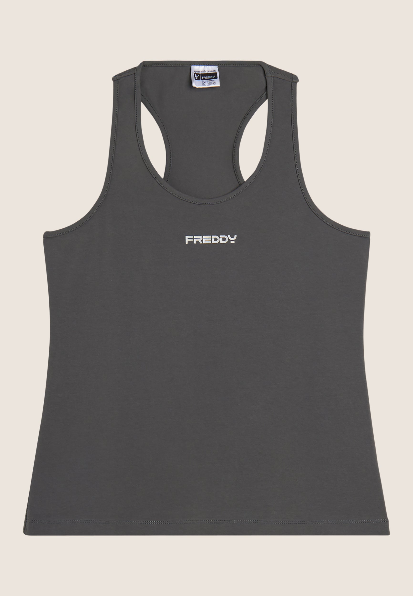 freddy-canotta-donna-in-jersey-elasticizzato-con-spalline-ampie image 1