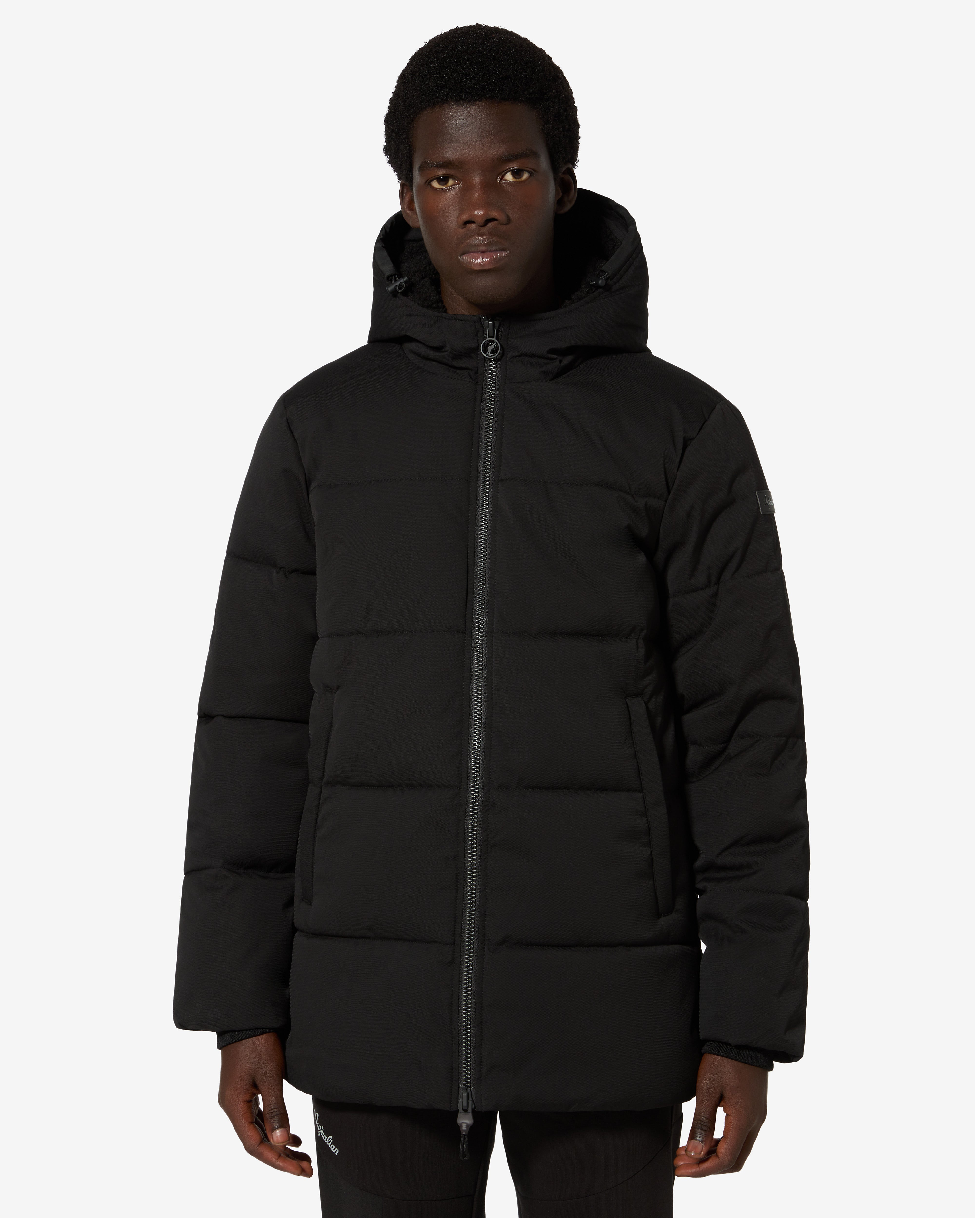 australian-jaquard-jacket-nera-con-cappuccio image 8