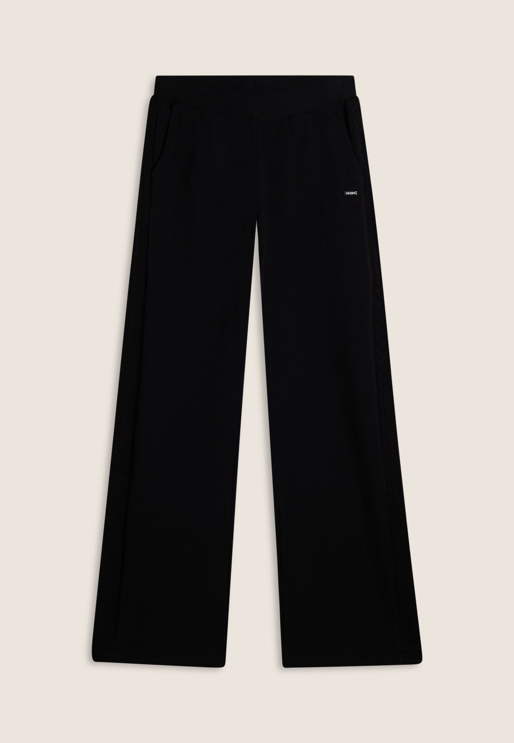 freddy-pantaloni-wide-leg-in-felpa-garzata-con-inserti-a-trecce image 1