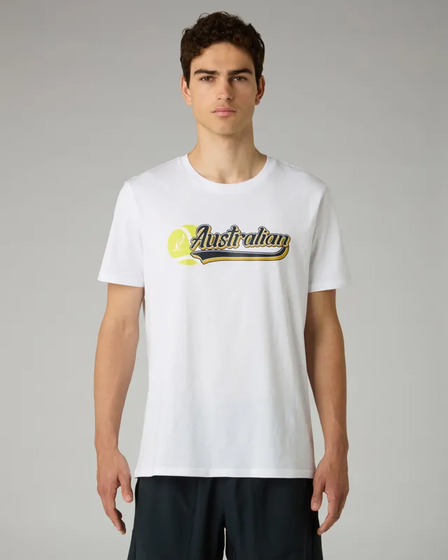 australian-t-shirt-in-cotone-bianca-tennis image 1