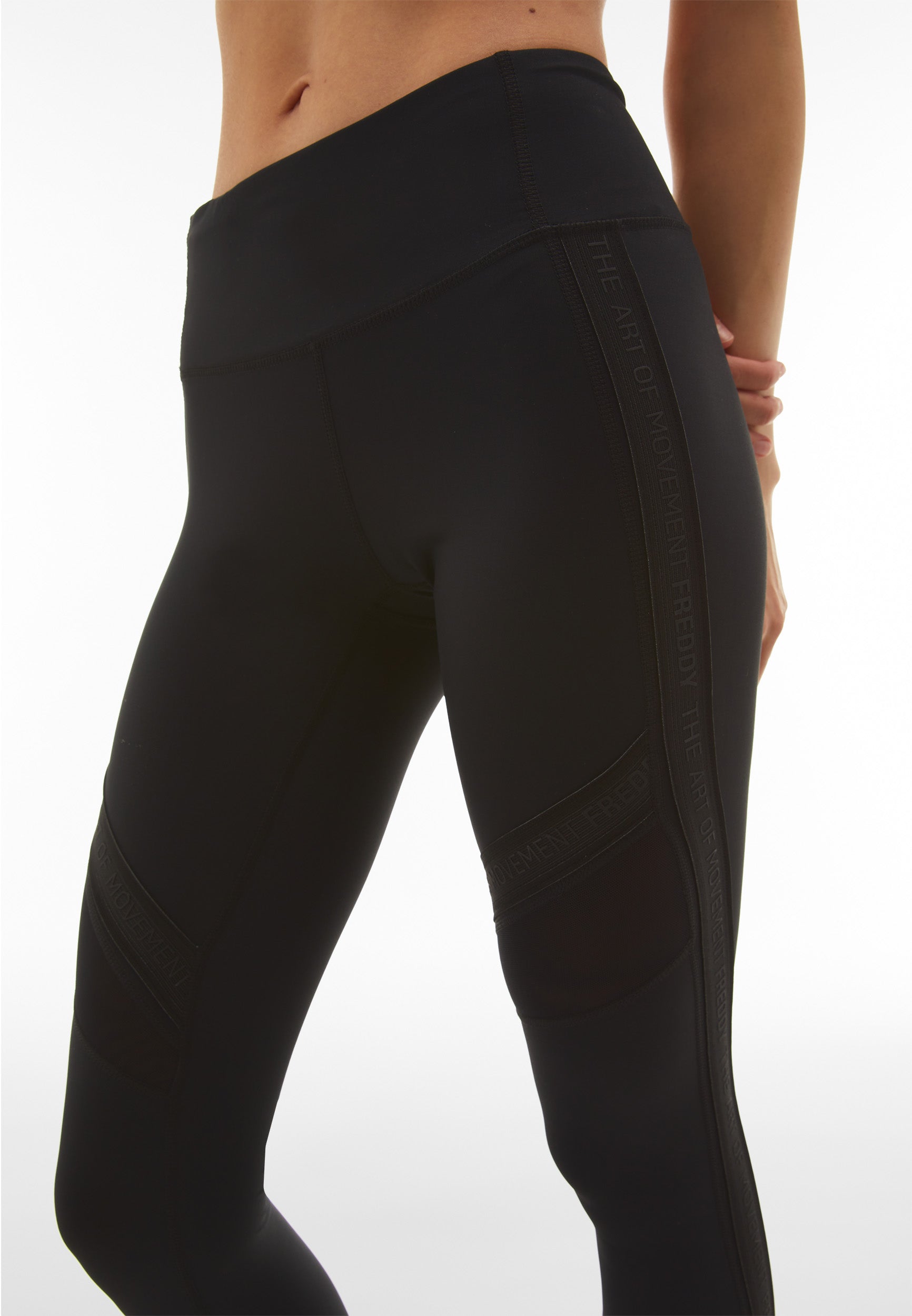 freddy-leggings-superfit-7-8-con-nastro-logato-e-inserti-mesh image 4