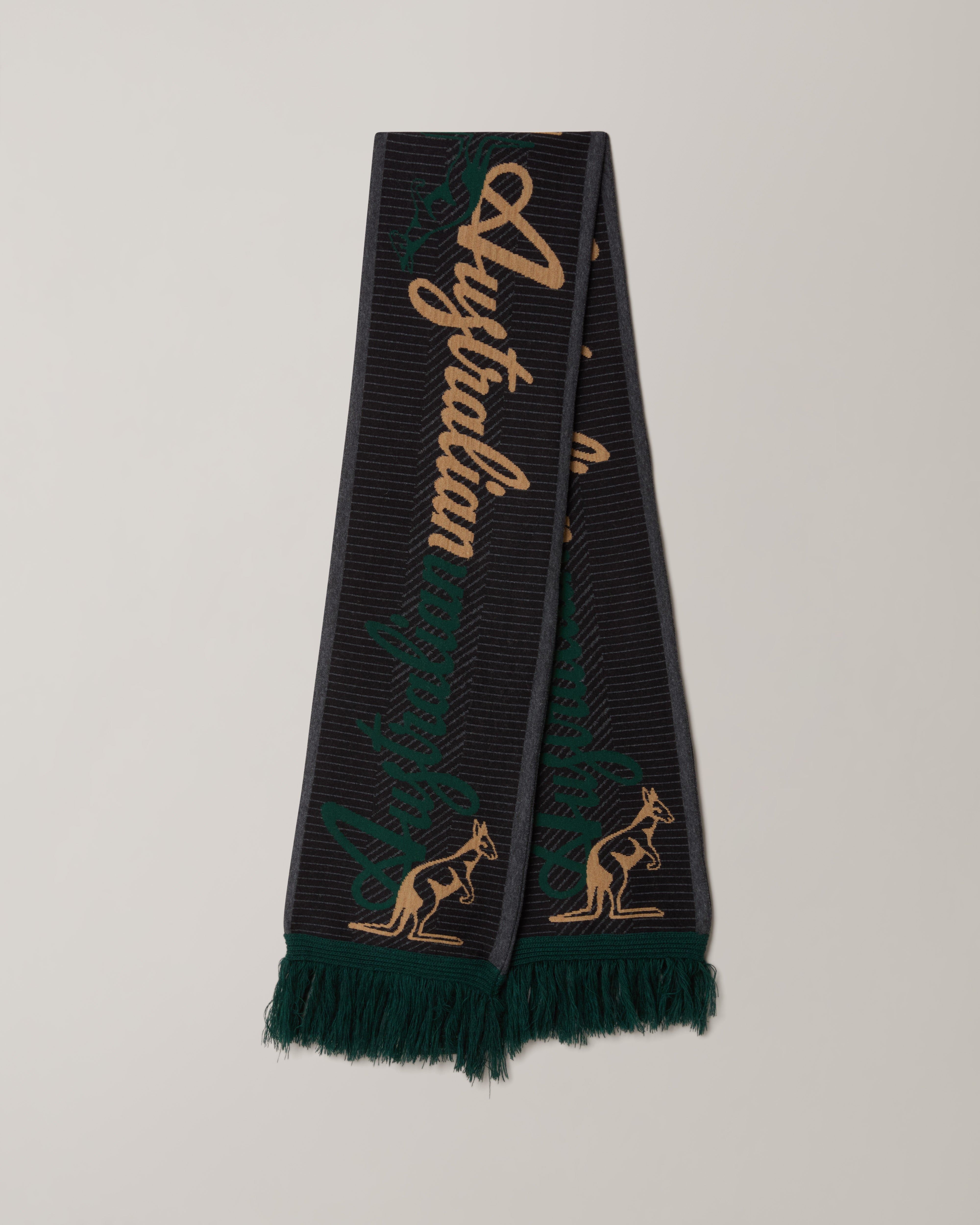 australian-logo-scarf-sciarpa-jacquard-145x20-cm-nera image 1